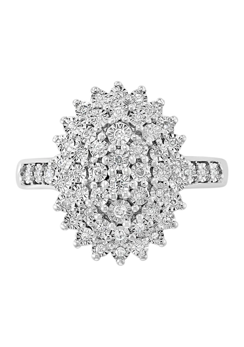 1/4 ct. t.w. Diamond Miracle Set Ring in Sterling Silver