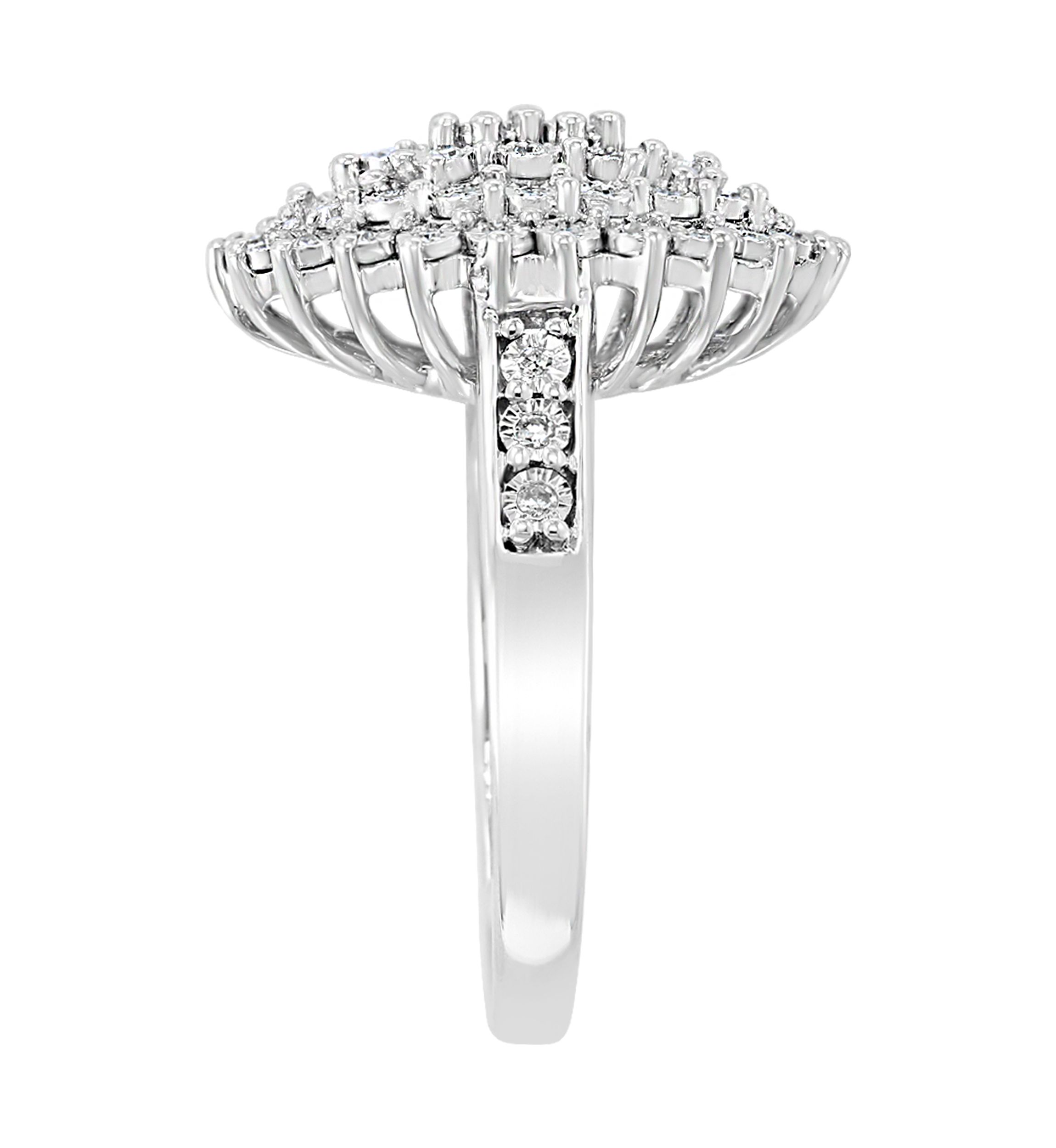 1/4 ct. t.w. Diamond Miracle Set Ring in Sterling Silver