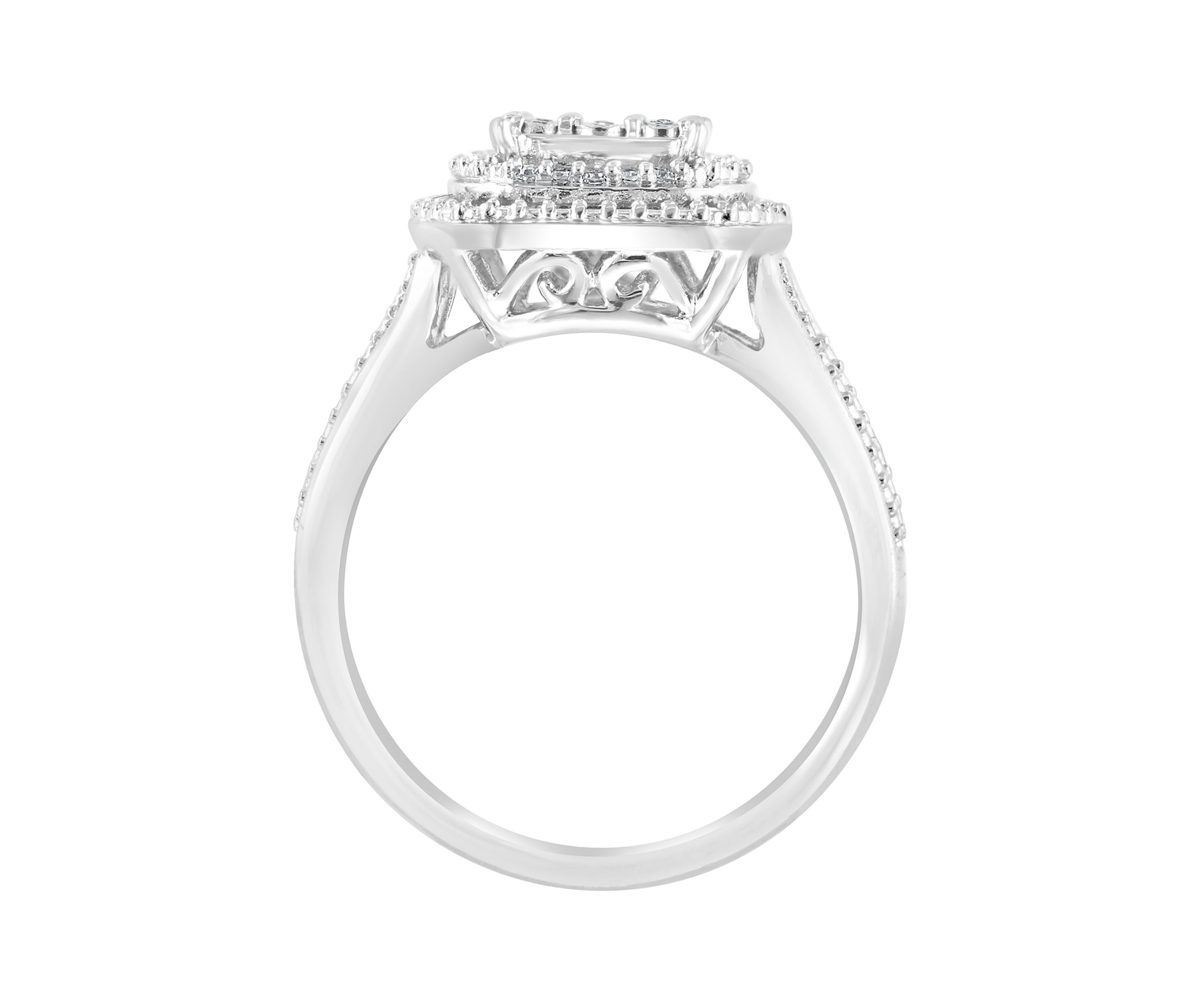Sterling Silver 1/10 ct. t.w. Diamond Miracle Ring Set