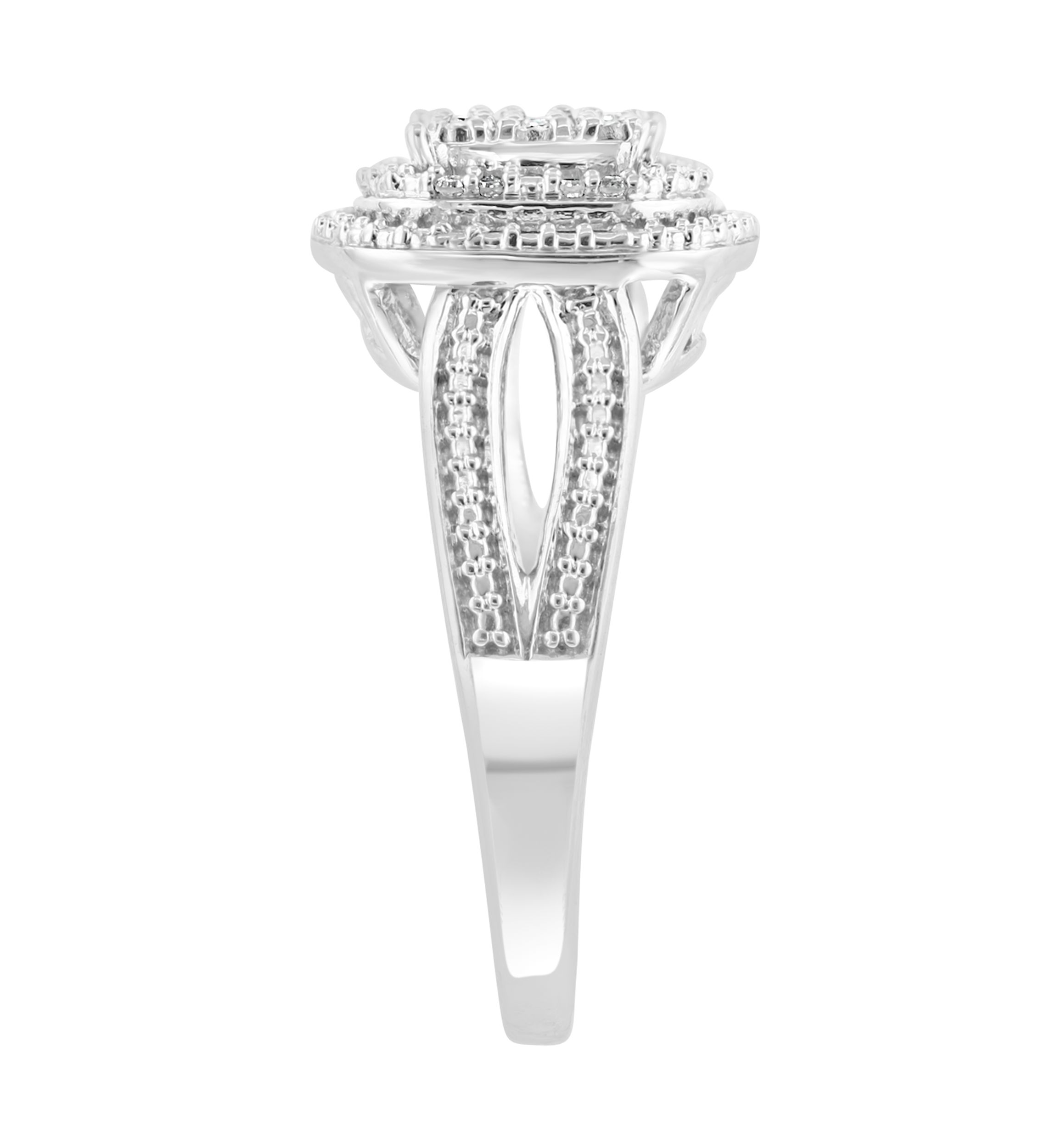 Sterling Silver 1/10 ct. t.w. Diamond Miracle Ring Set