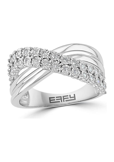 Effy® 1/4 ct. t.w. Diamond Crossover Band Ring