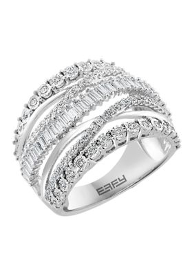Effy Sterling Silver 1 Ct. T.w. Miracle Diamond Ring