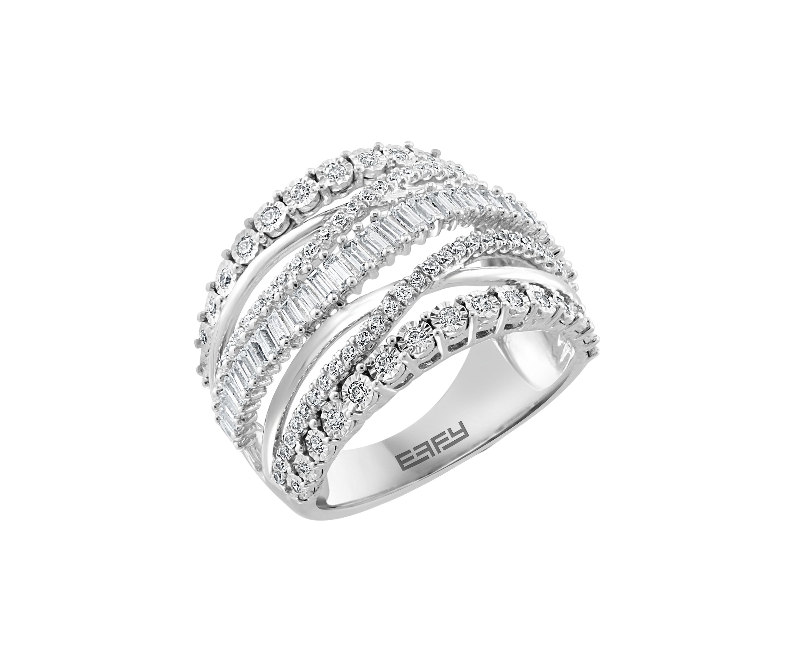 Sterling Silver 1 ct. t.w. Miracle Diamond Ring