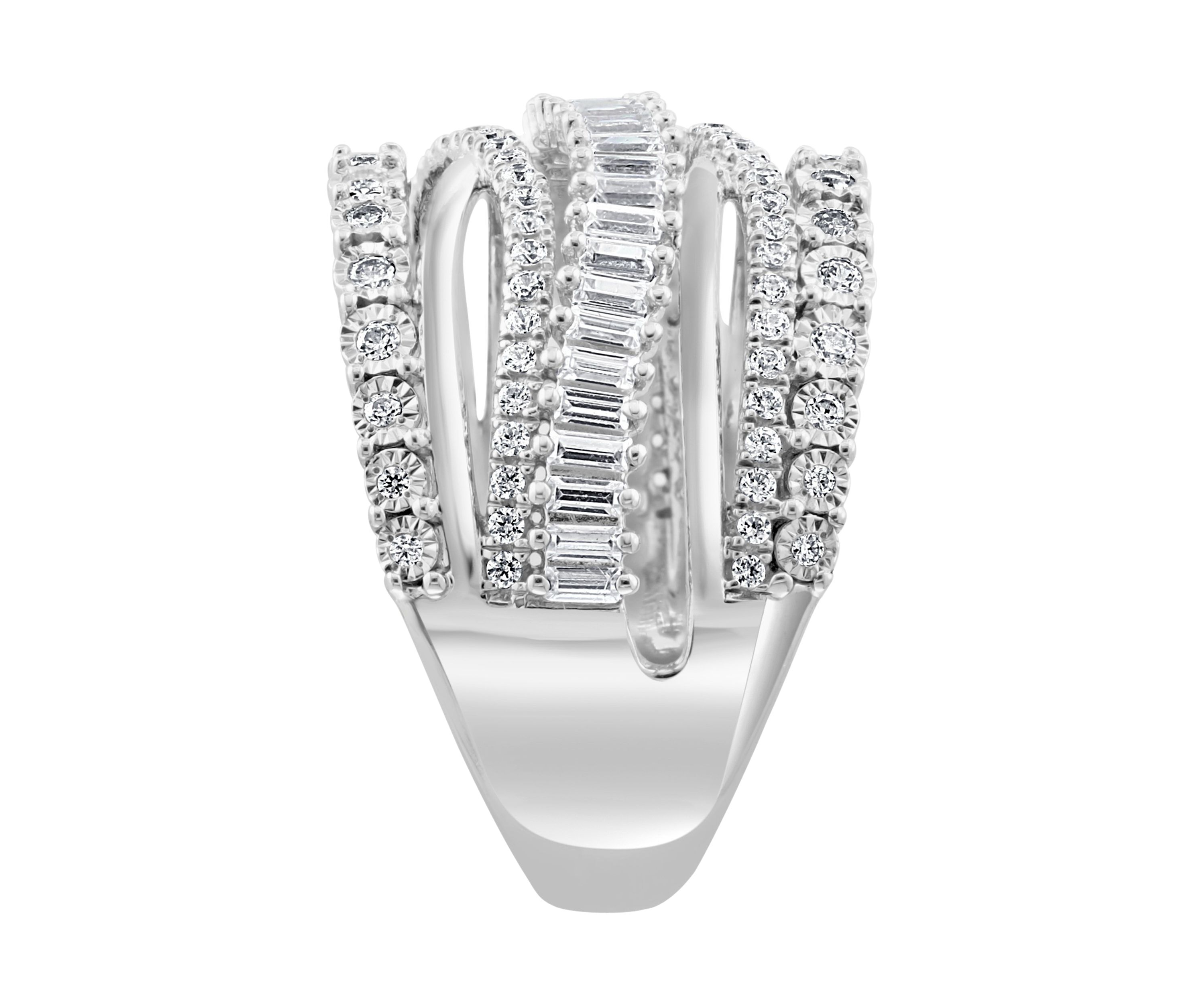 Sterling Silver 1 ct. t.w. Miracle Diamond Ring