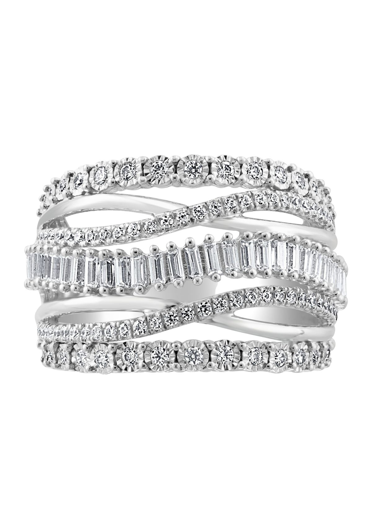 Sterling Silver 1 ct. t.w. Miracle Diamond Ring
