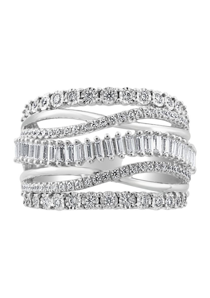 Sterling Silver 1 ct. t.w. Miracle Diamond Ring