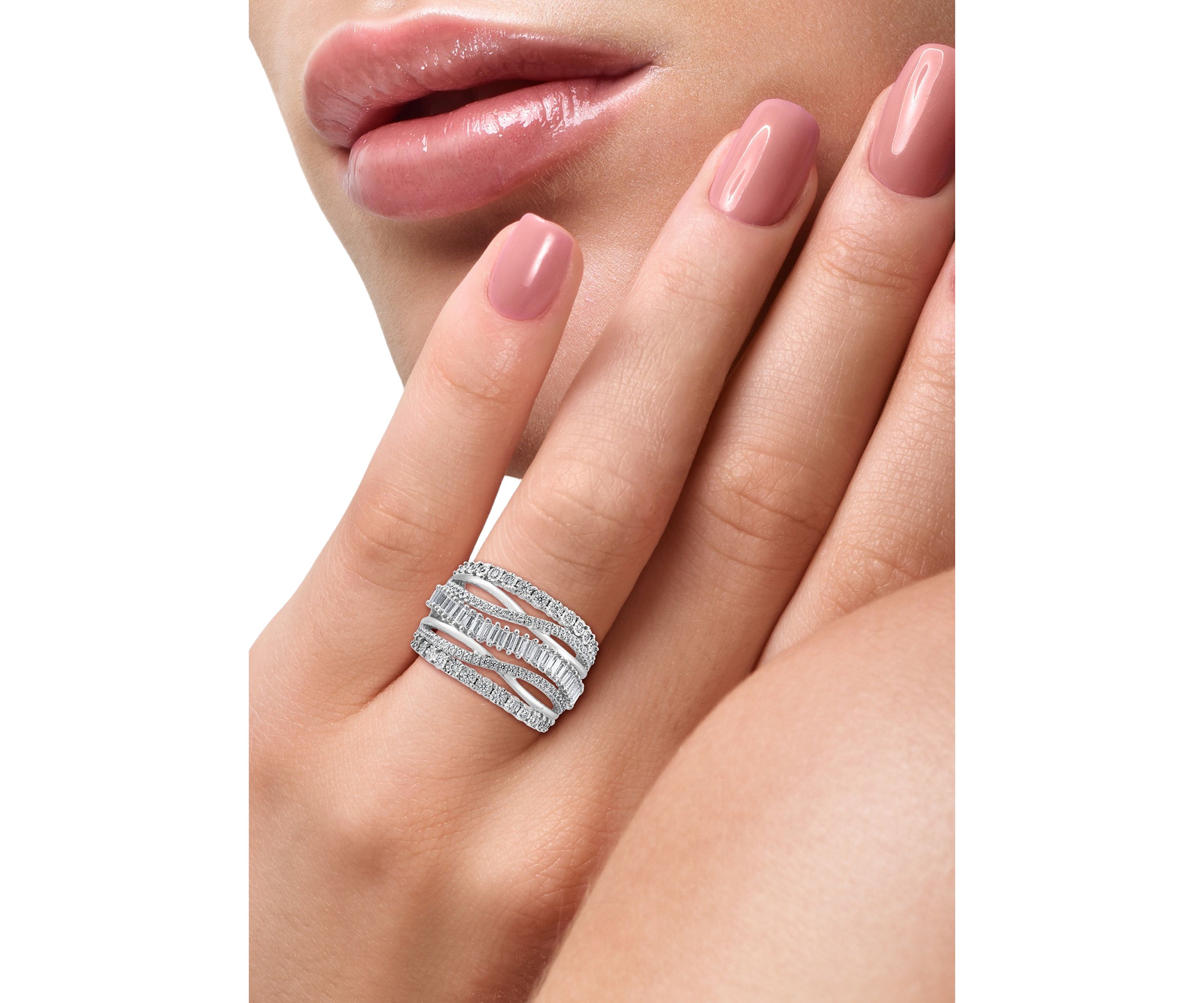 Sterling Silver 1 ct. t.w. Miracle Diamond Ring