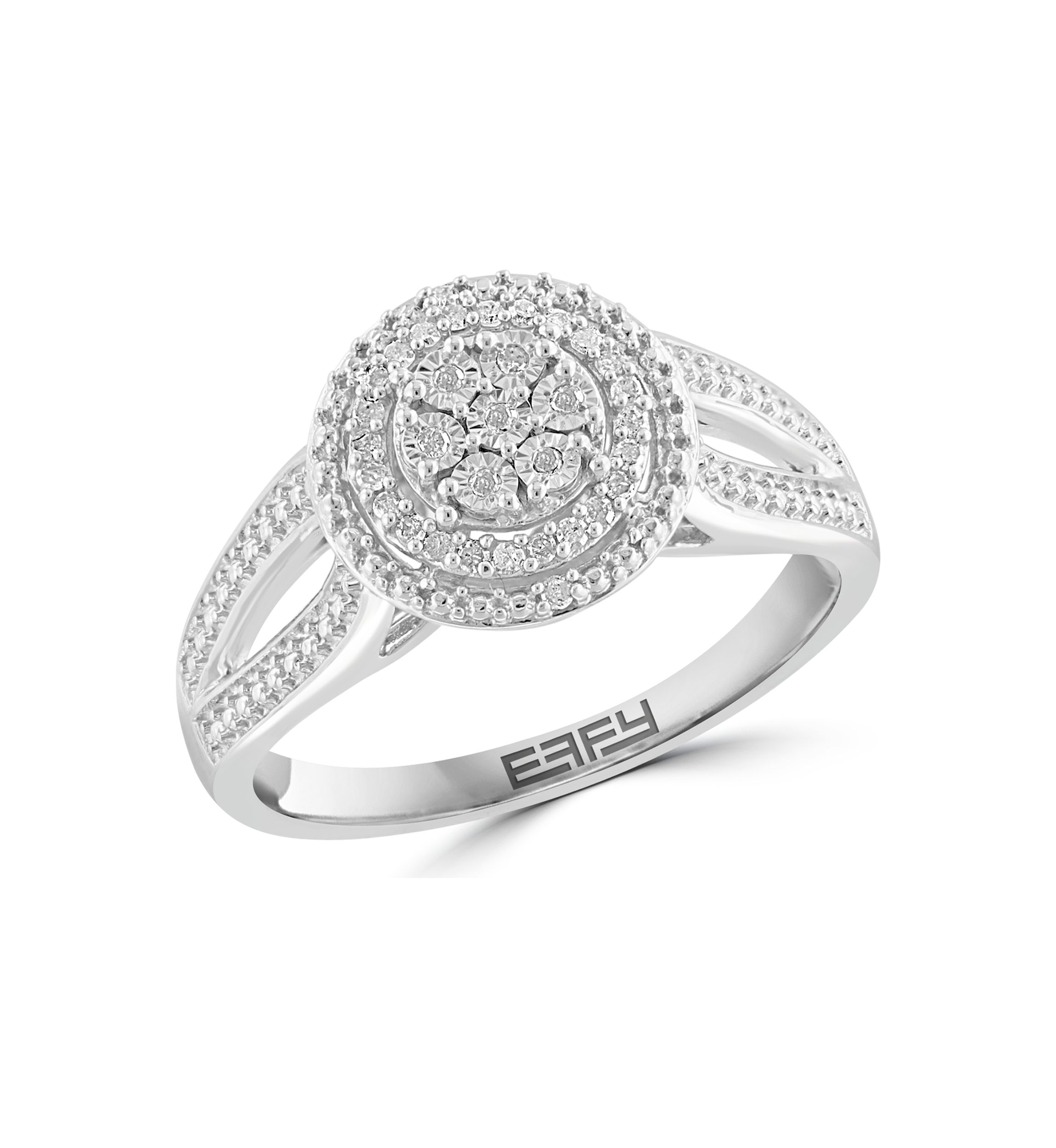 Diamond Ring in Sterling Silver