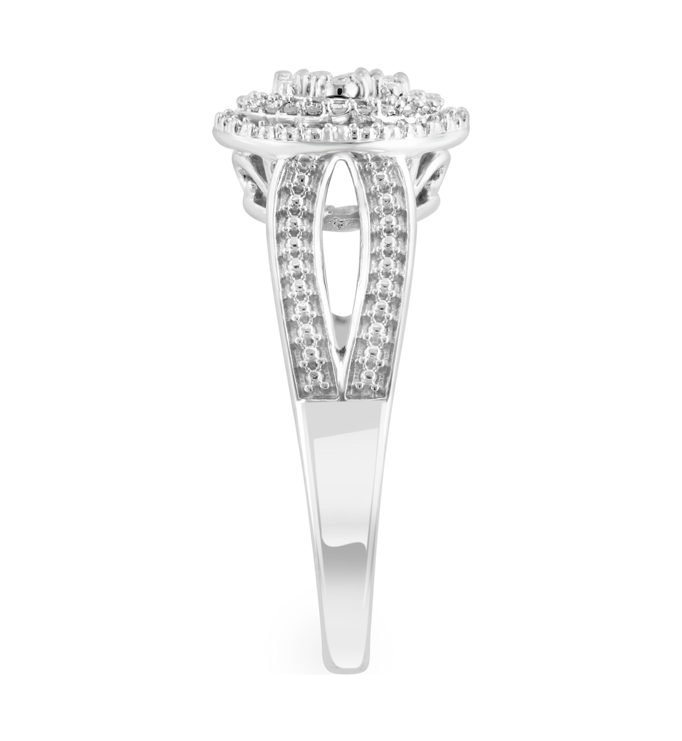 Diamond Ring in Sterling Silver