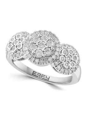 Effy 1/2 ct. t.w. Diamond Ring in Sterling Silver, 7 -  0191120759418