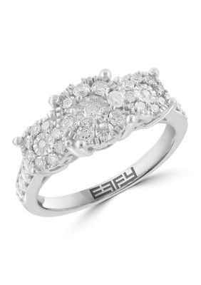 Effy Sterling Silver Diamond Ring