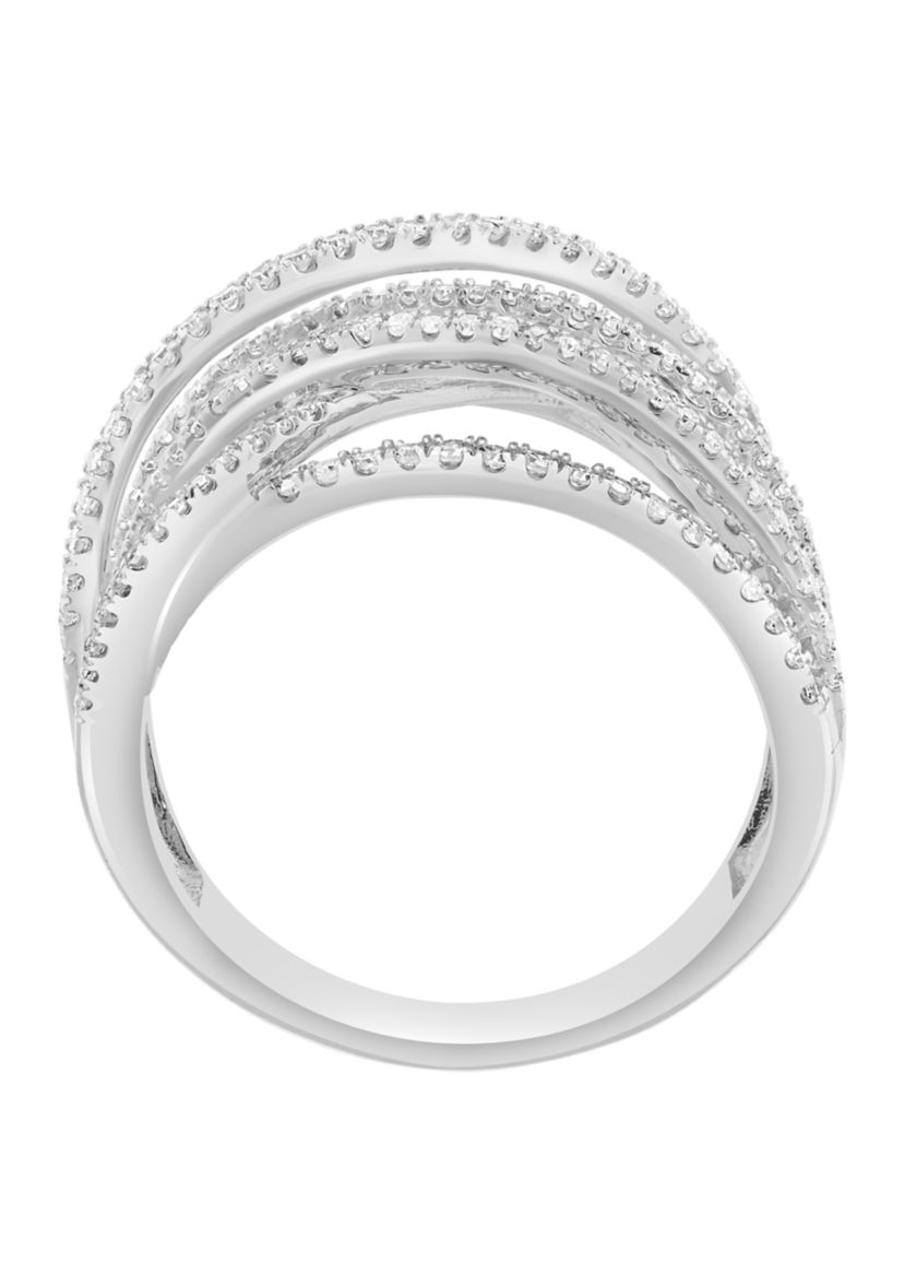 14K White Gold Diamond Ring