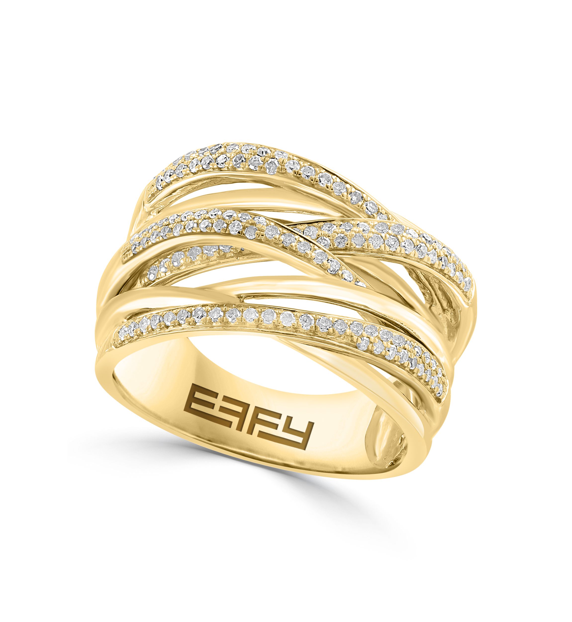 Gold Over Silver Diamond Ring