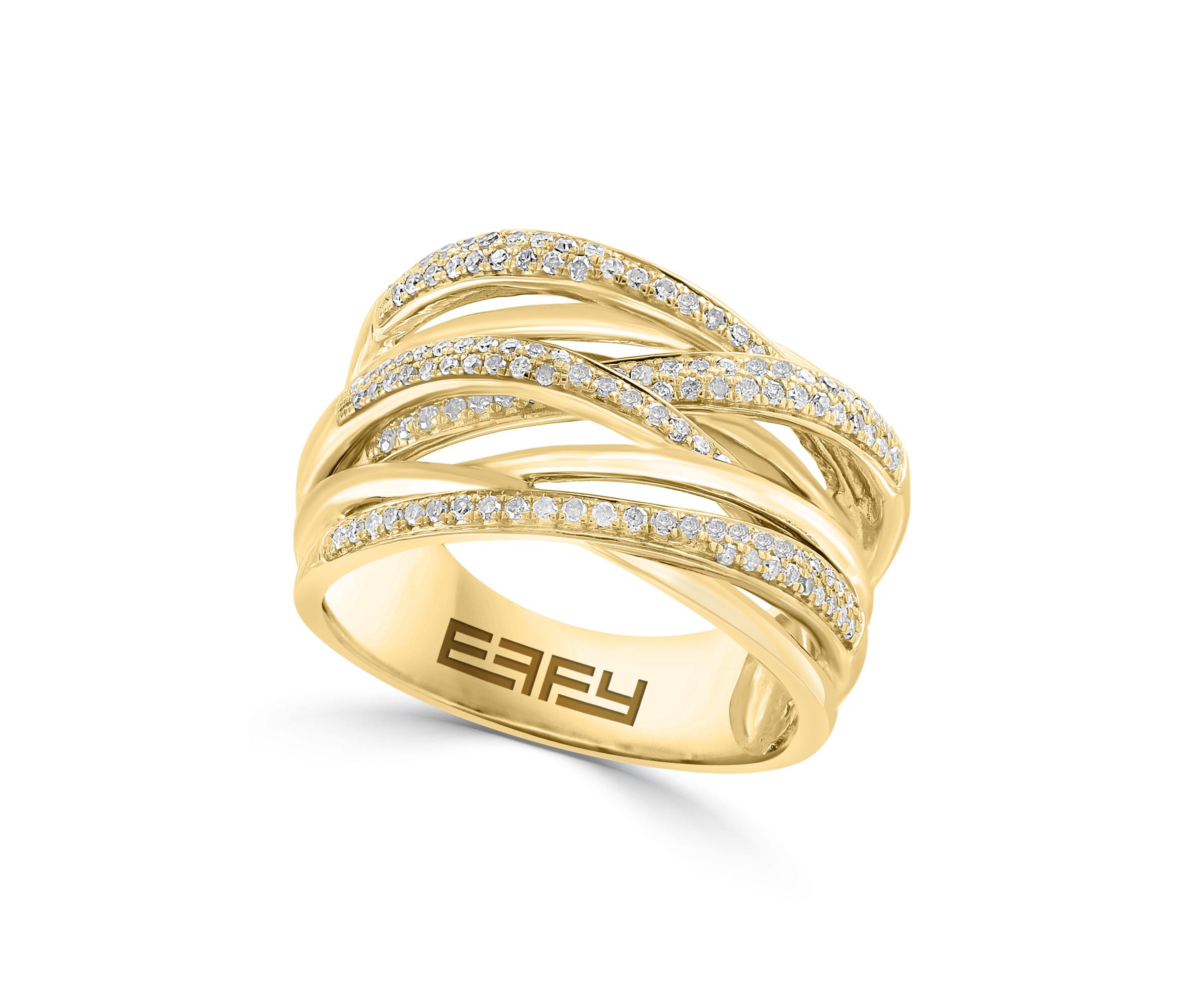 Gold Over Silver Diamond Ring