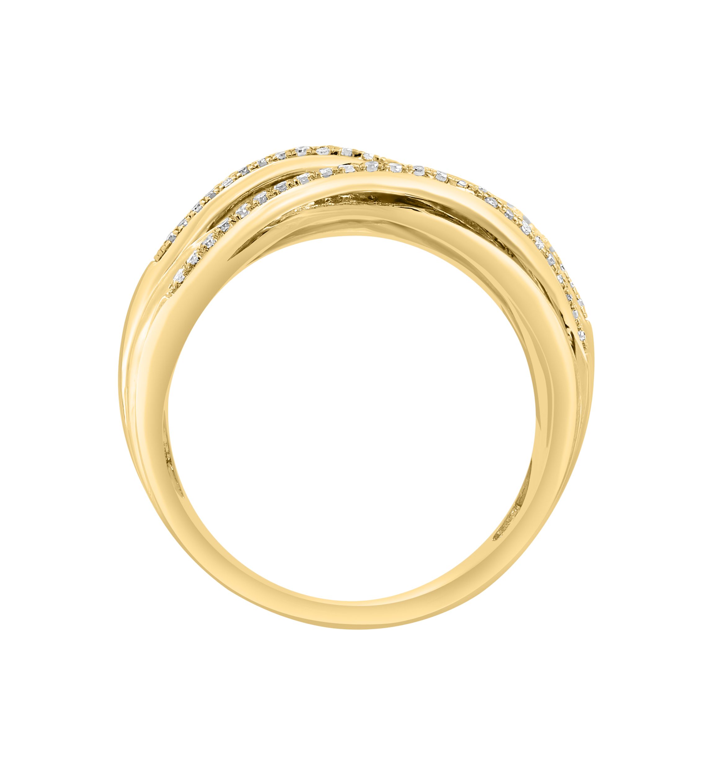 Gold Over Silver Diamond Ring