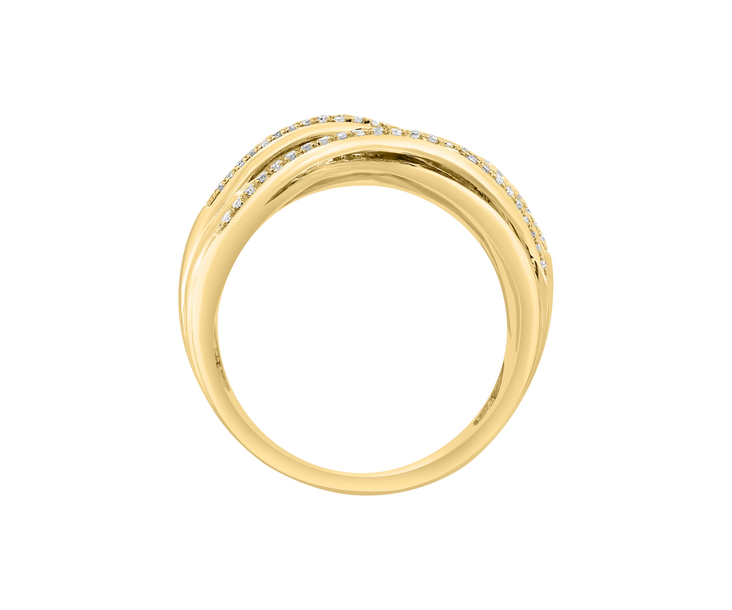 Gold Over Silver Diamond Ring