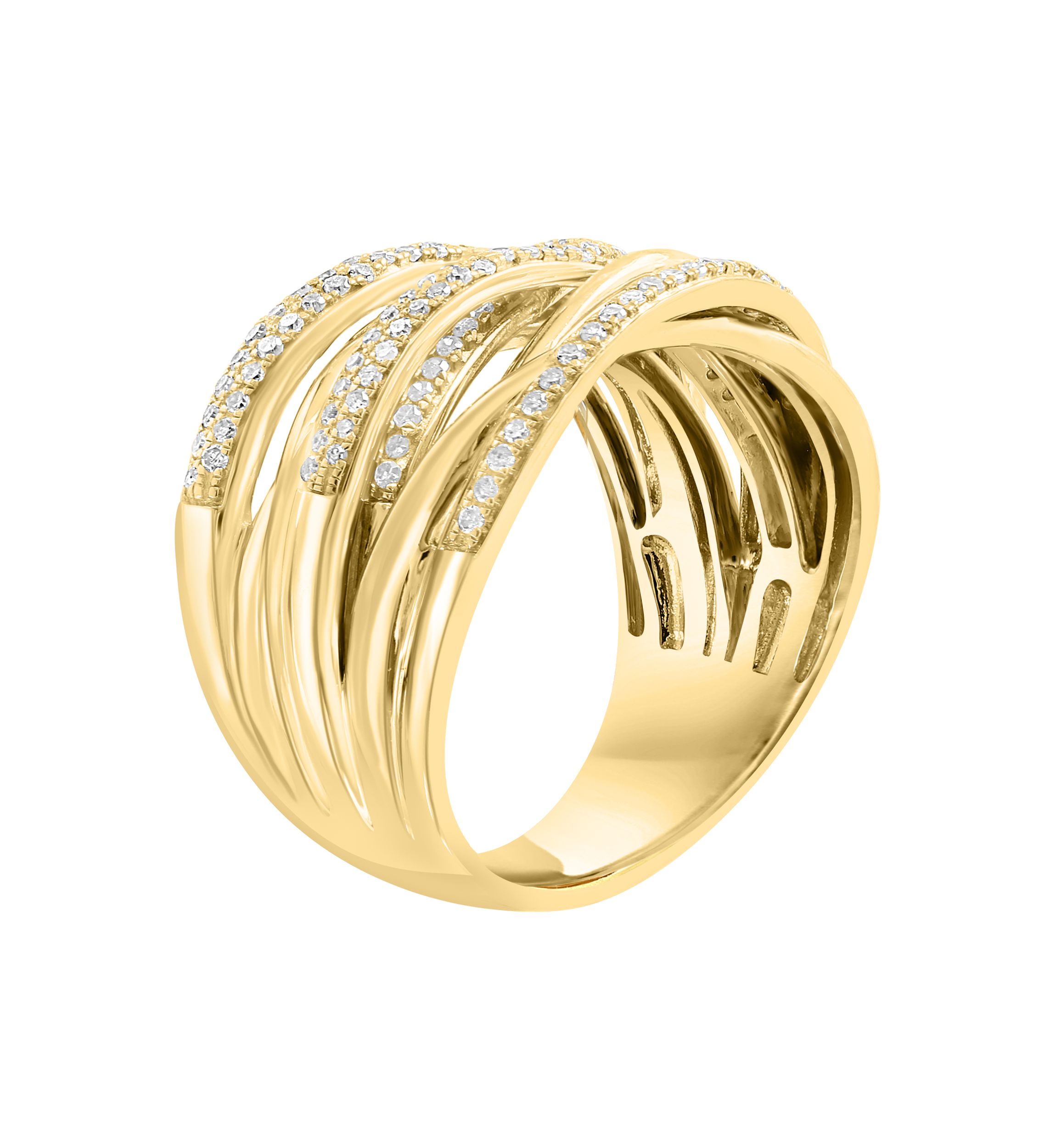 Gold Over Silver Diamond Ring