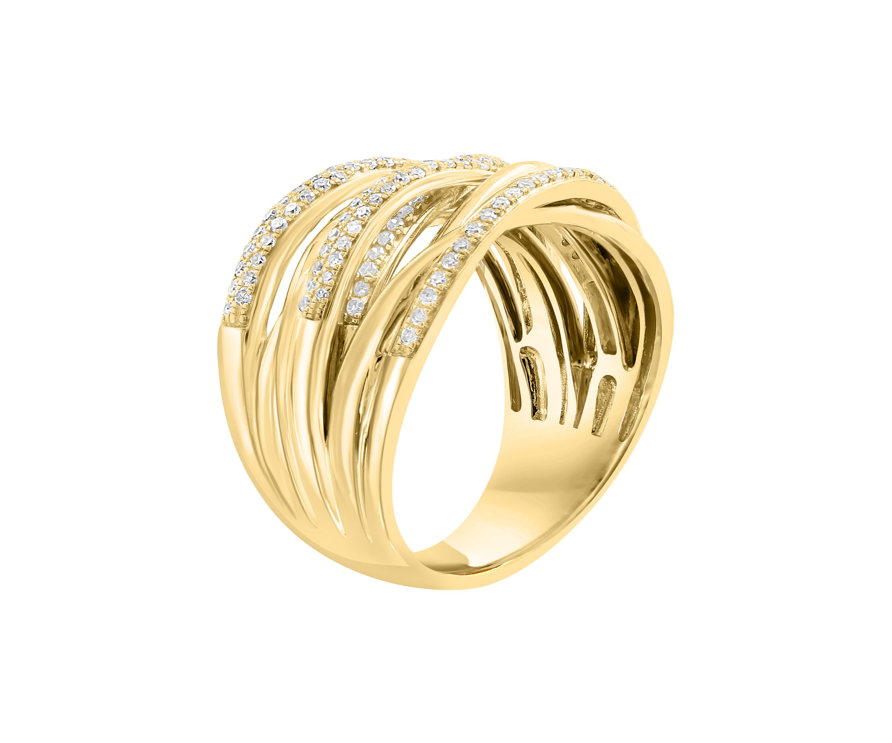 Gold Over Silver Diamond Ring
