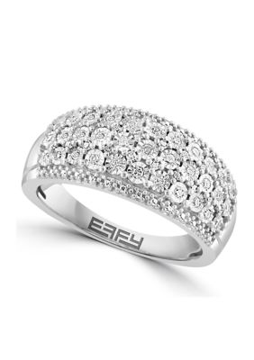 Effy 1/4 ct. t.w. Diamond Dome Ring in Sterling Silver, 7 -  0191120877976