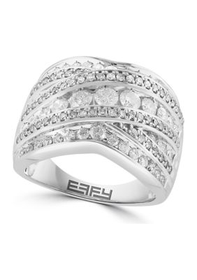 Effy 1.46 Ct. T.w. Diamond Ring In 14K White Gold