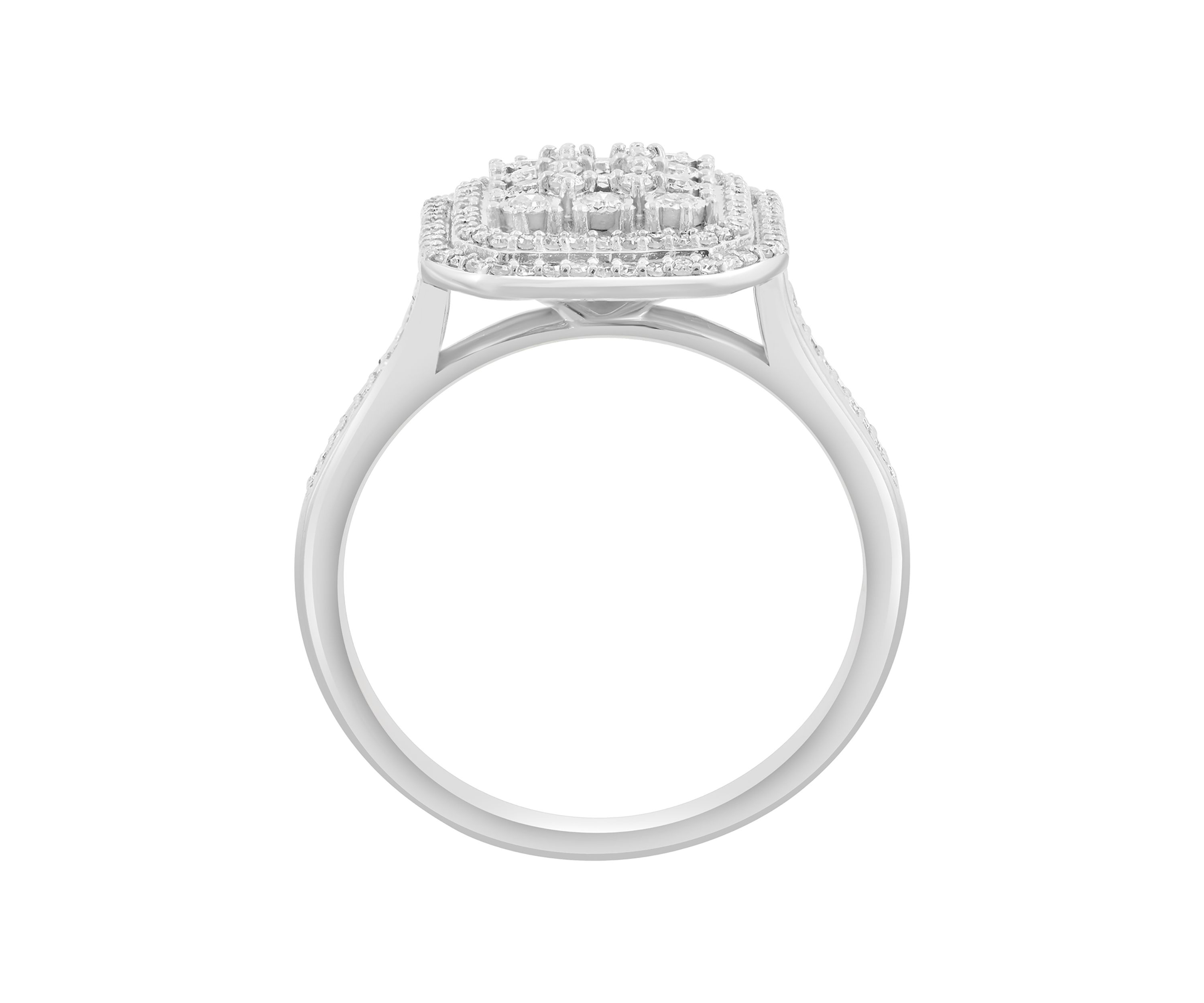 Sterling Silver Diamond Ring