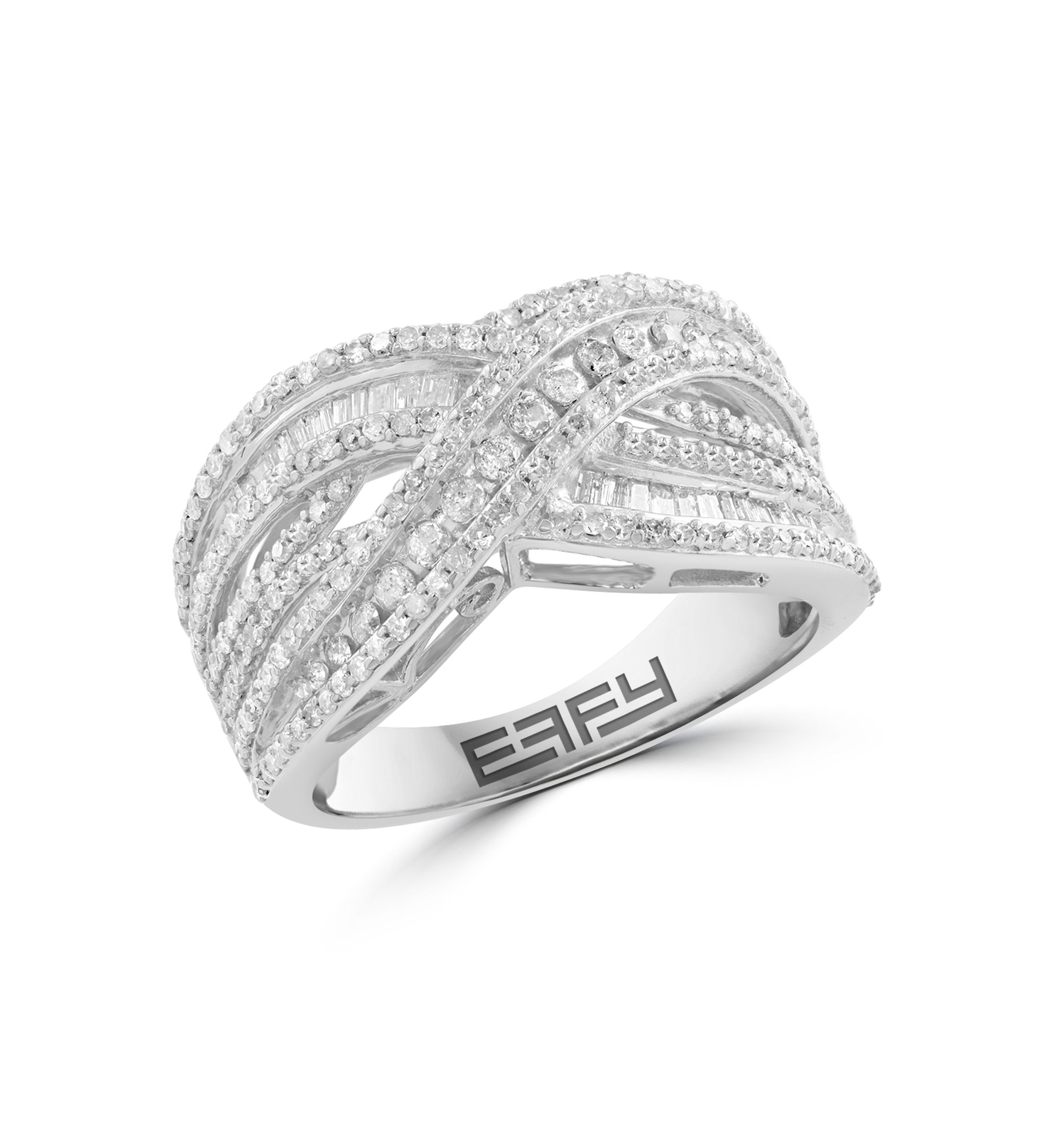 Sterling Silver Diamond Ring 