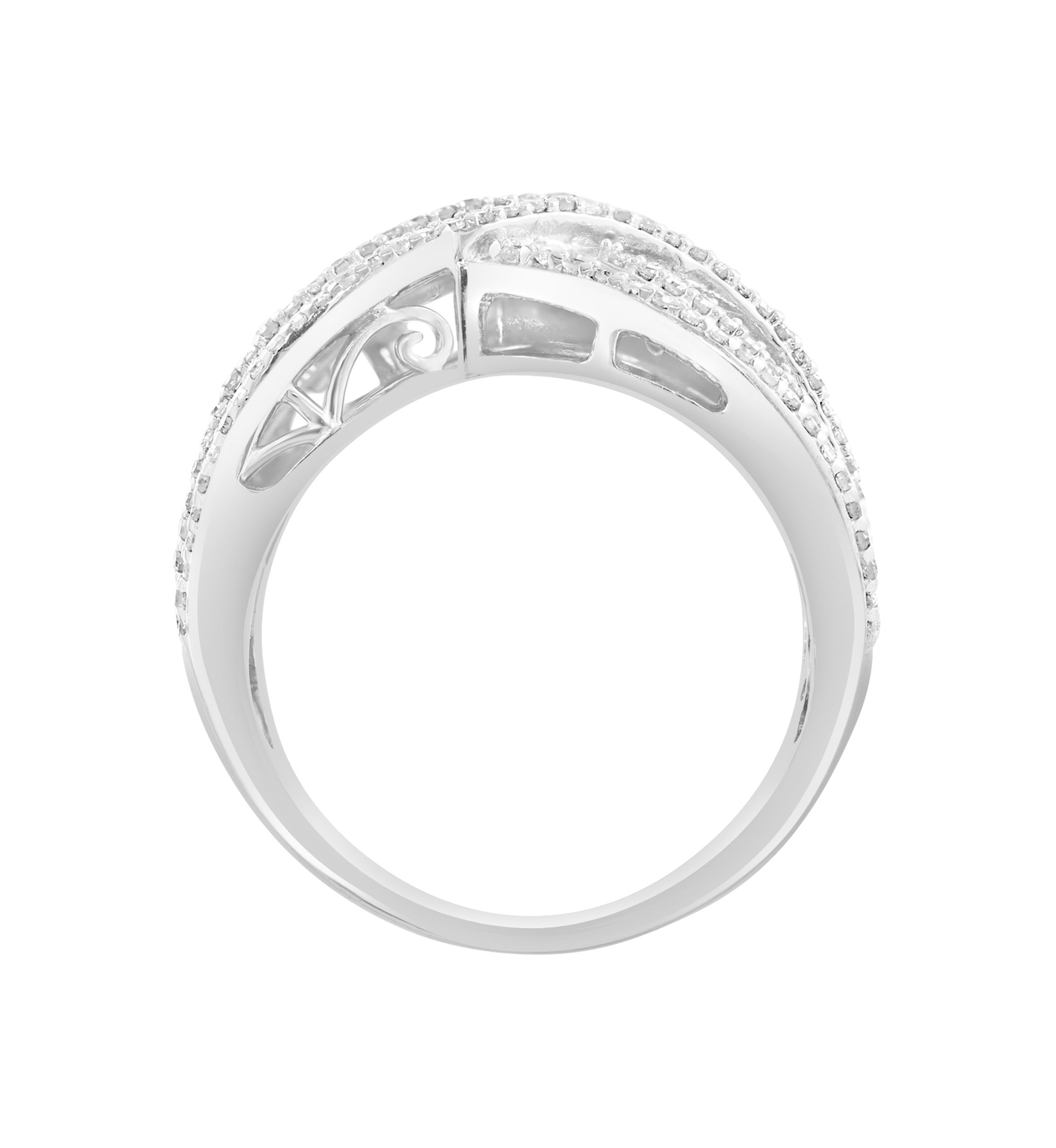 Sterling Silver Diamond Ring 
