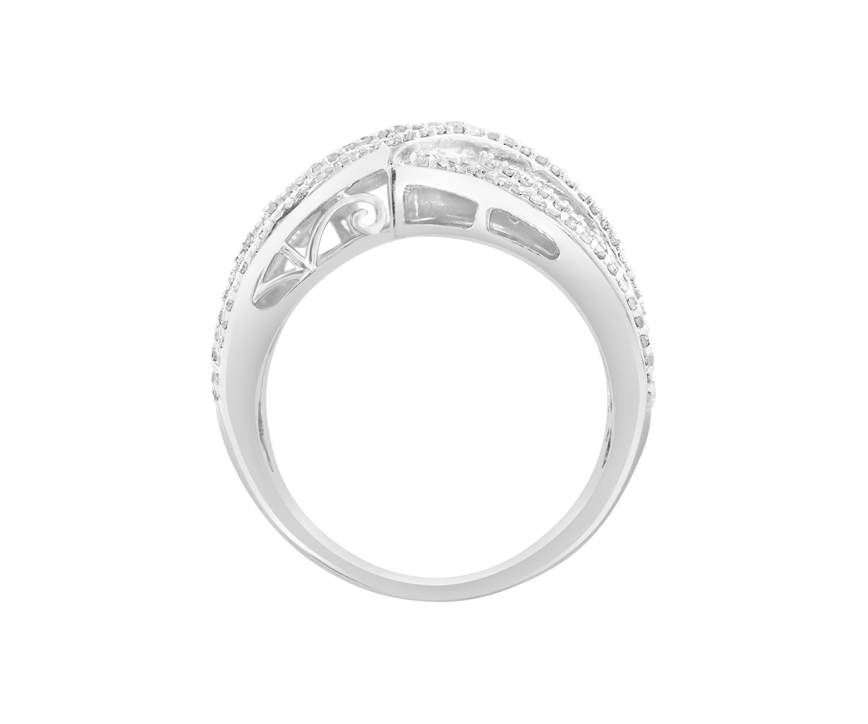Sterling Silver Diamond Ring 