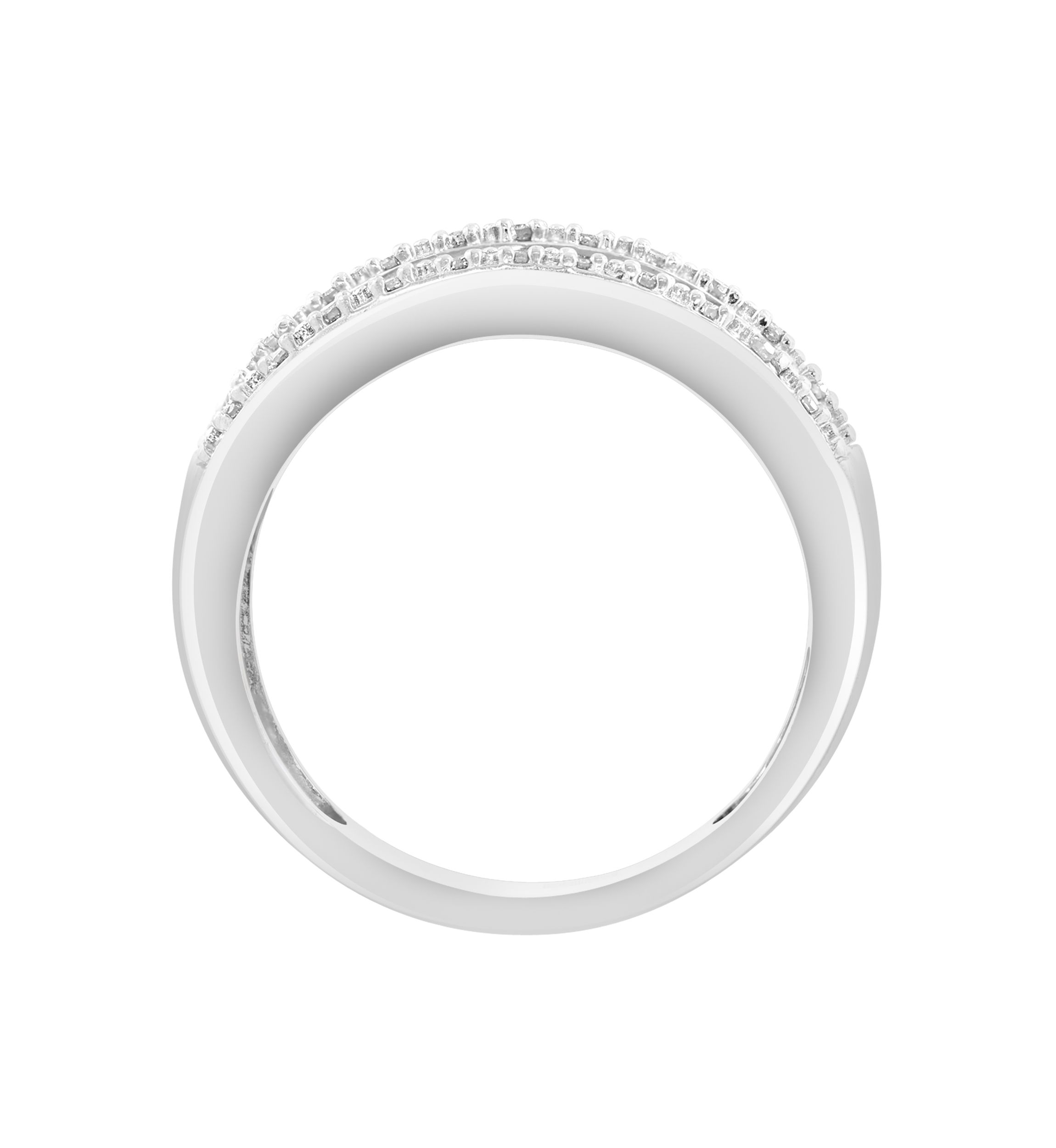 Sterling Silver Diamond Ring 