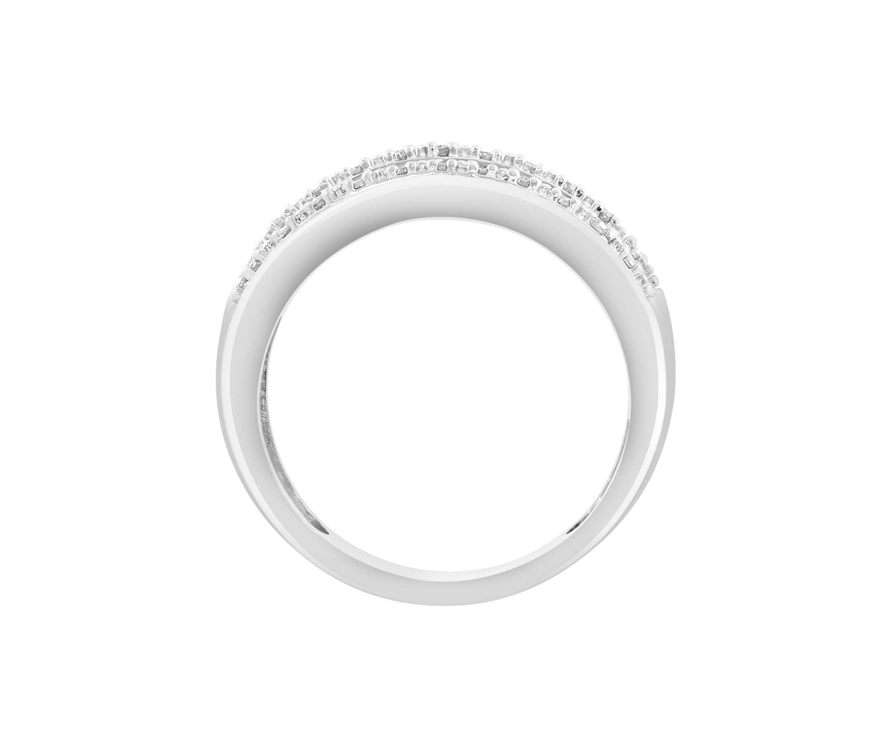 Sterling Silver Diamond Ring 