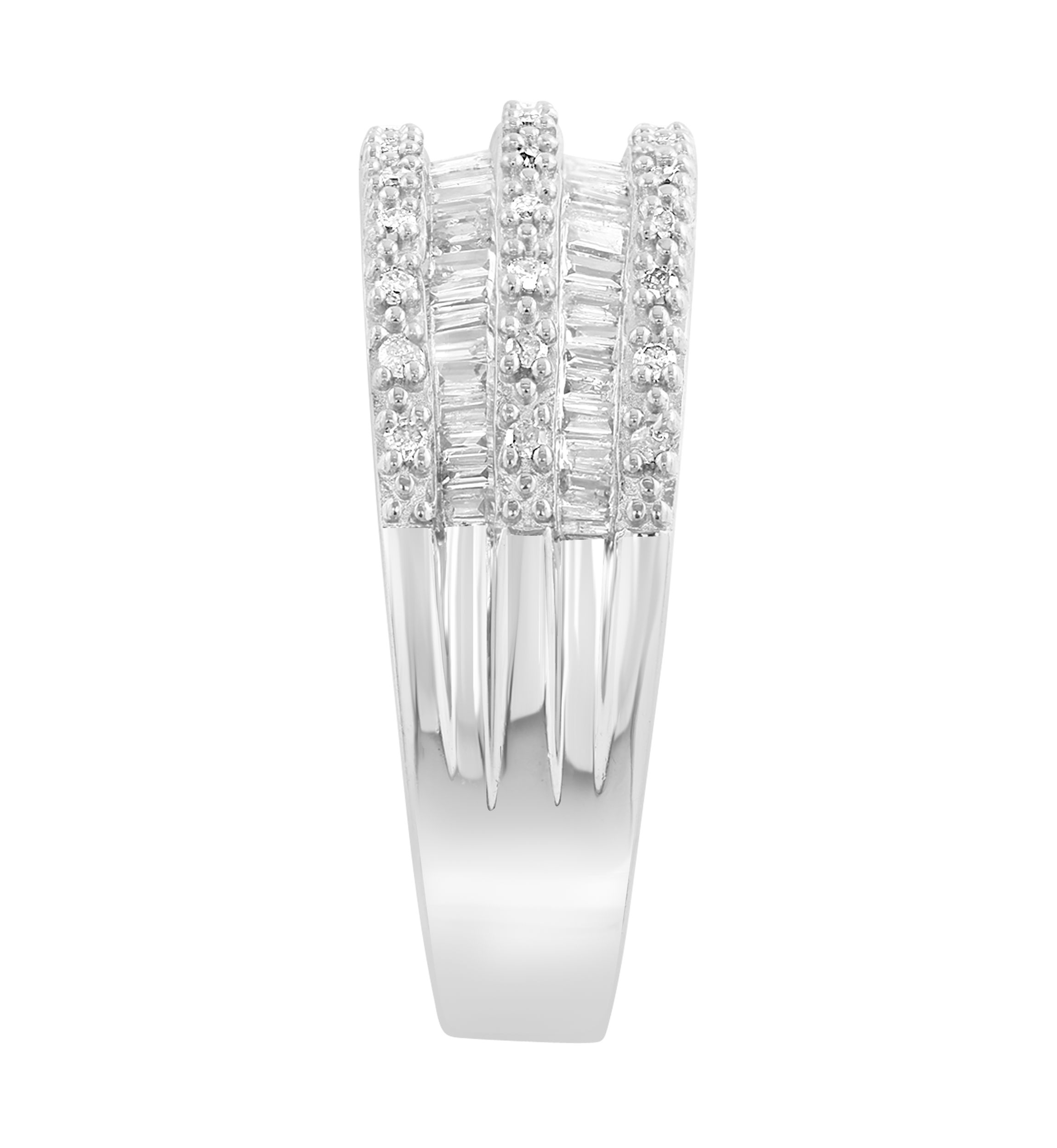Sterling Silver Diamond Ring 