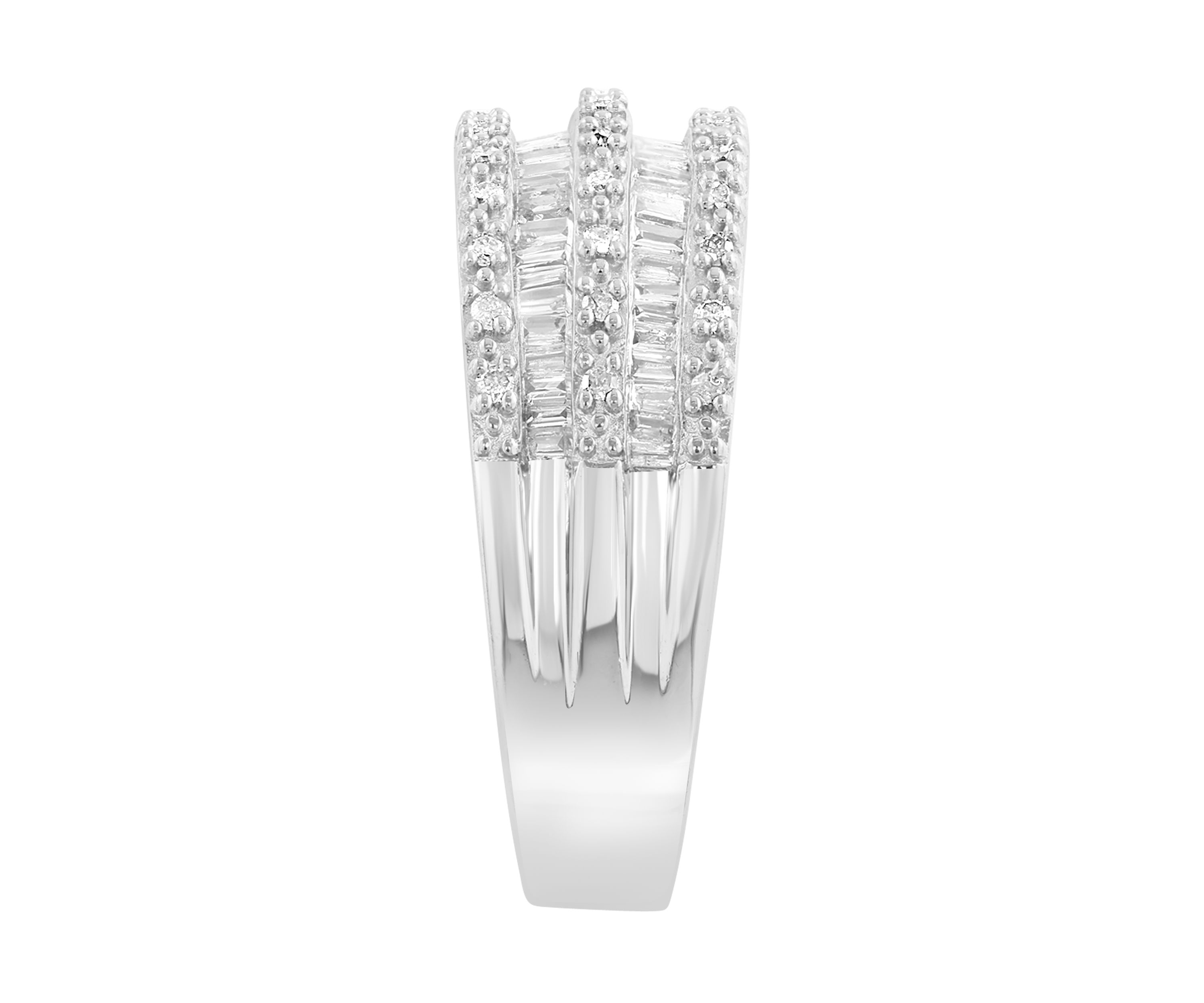 Sterling Silver Diamond Ring 