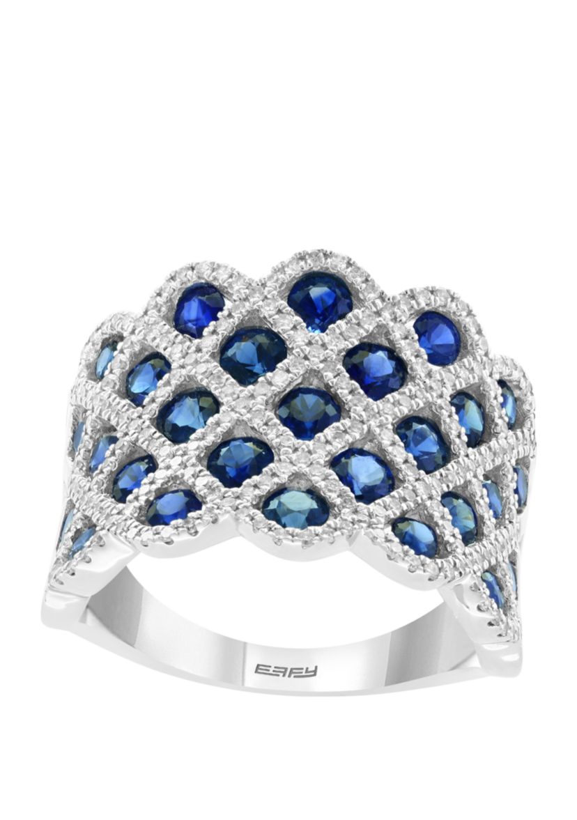 2.79 ct. t.w. Sapphire and 5/8 ct. t.w. Diamond Ring in 14k White Gold
