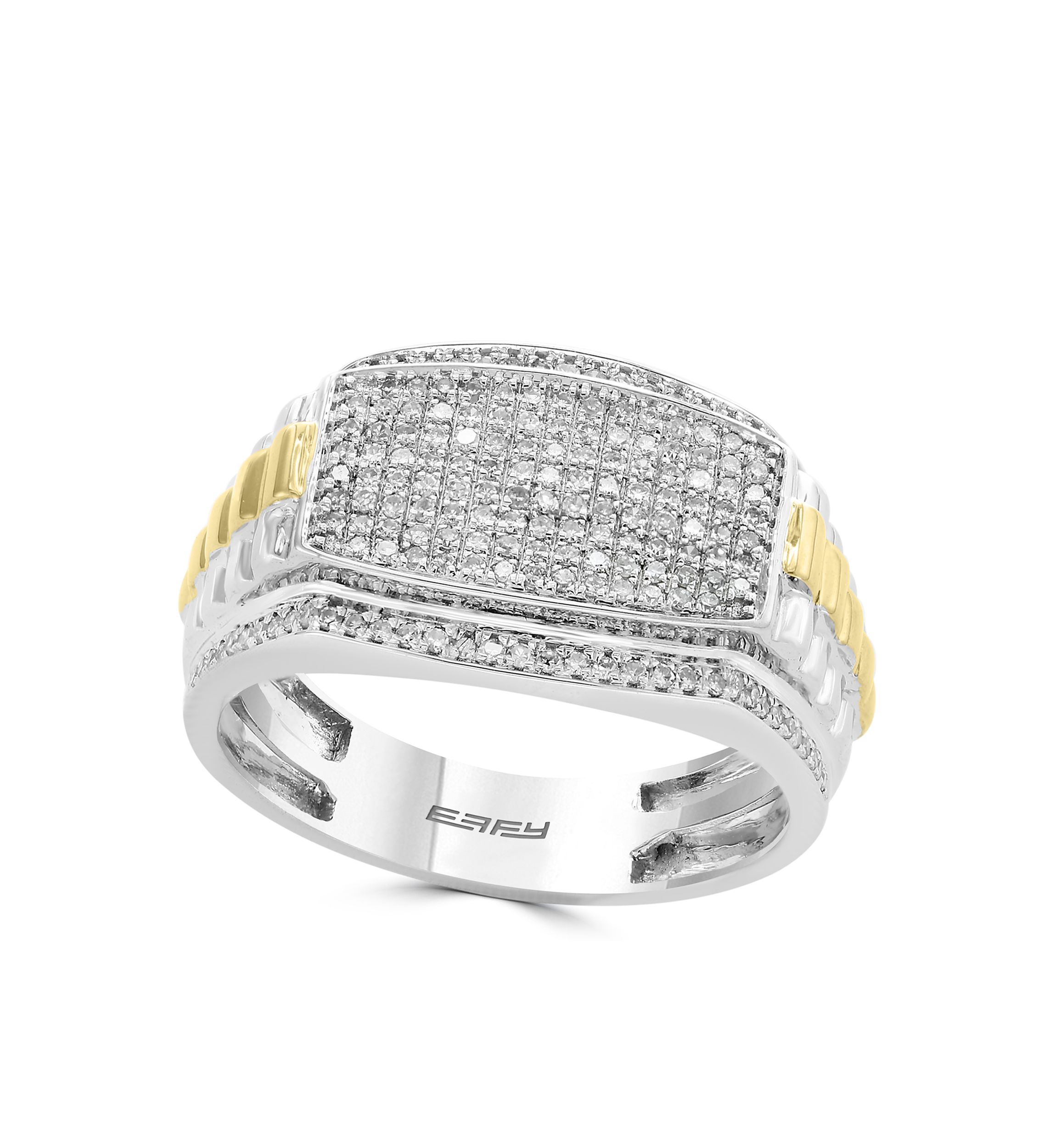 1/2 ct. t.w. Diamond Ring in Sterling Silver and 14k Yellow Gold