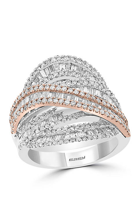 1.65 ct. t.w. Diamond Ring in 14k White and Rose Gold