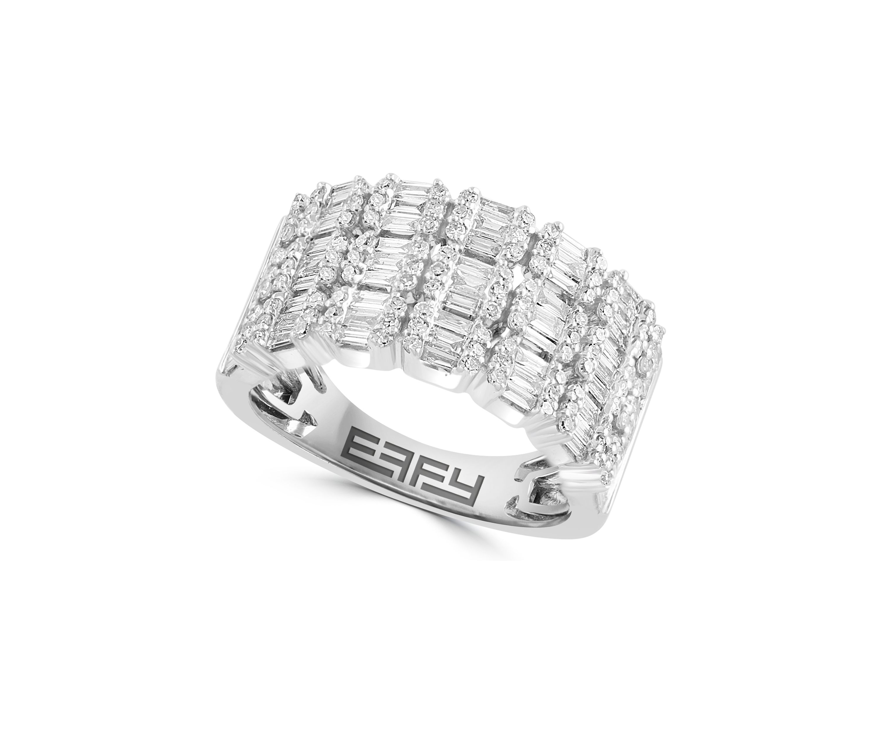 1.04 ct. t.w. Diamond 3 Row Band in 14K White Gold