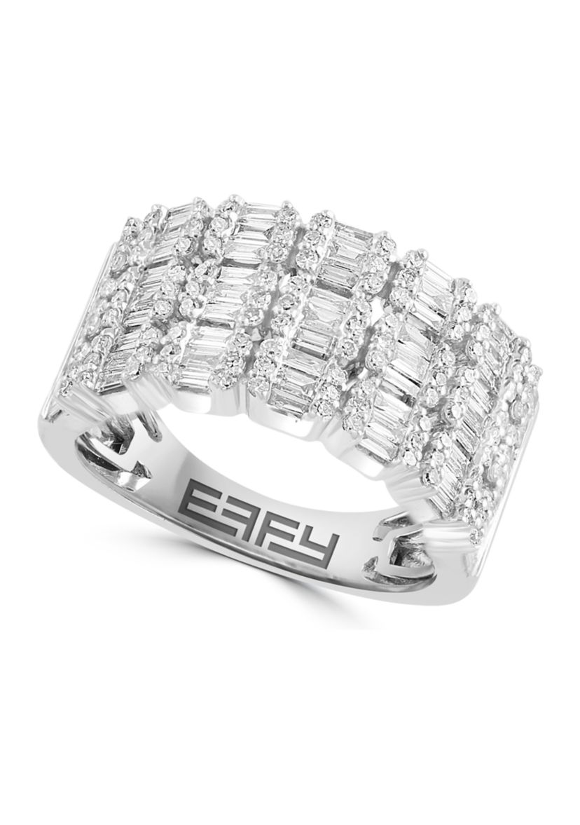 1.04 ct. t.w. Diamond 3 Row Band in 14K White Gold