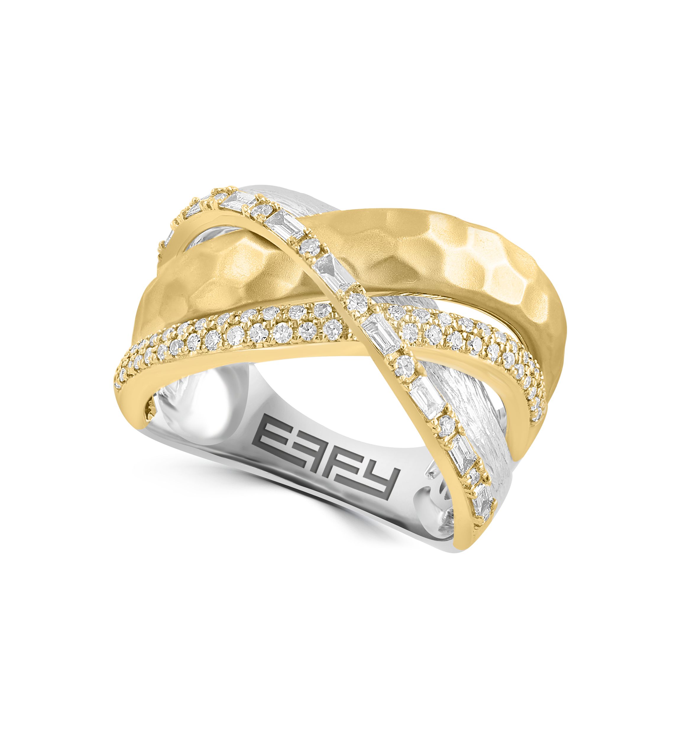 1/2 ct. t.w. Diamond Band Ring in 14K White and Yellow Gold