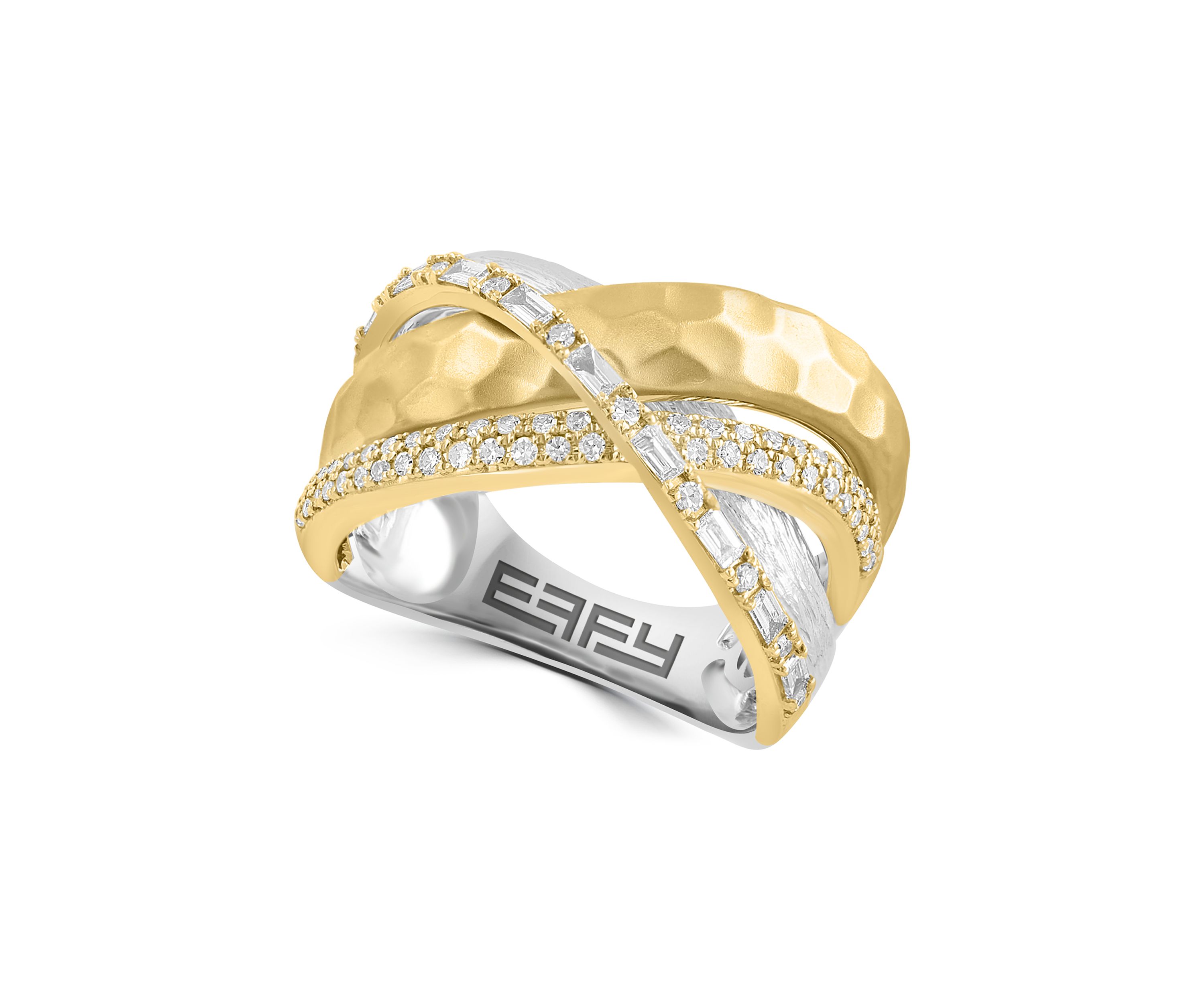 1/2 ct. t.w. Diamond Band Ring in 14K White and Yellow Gold