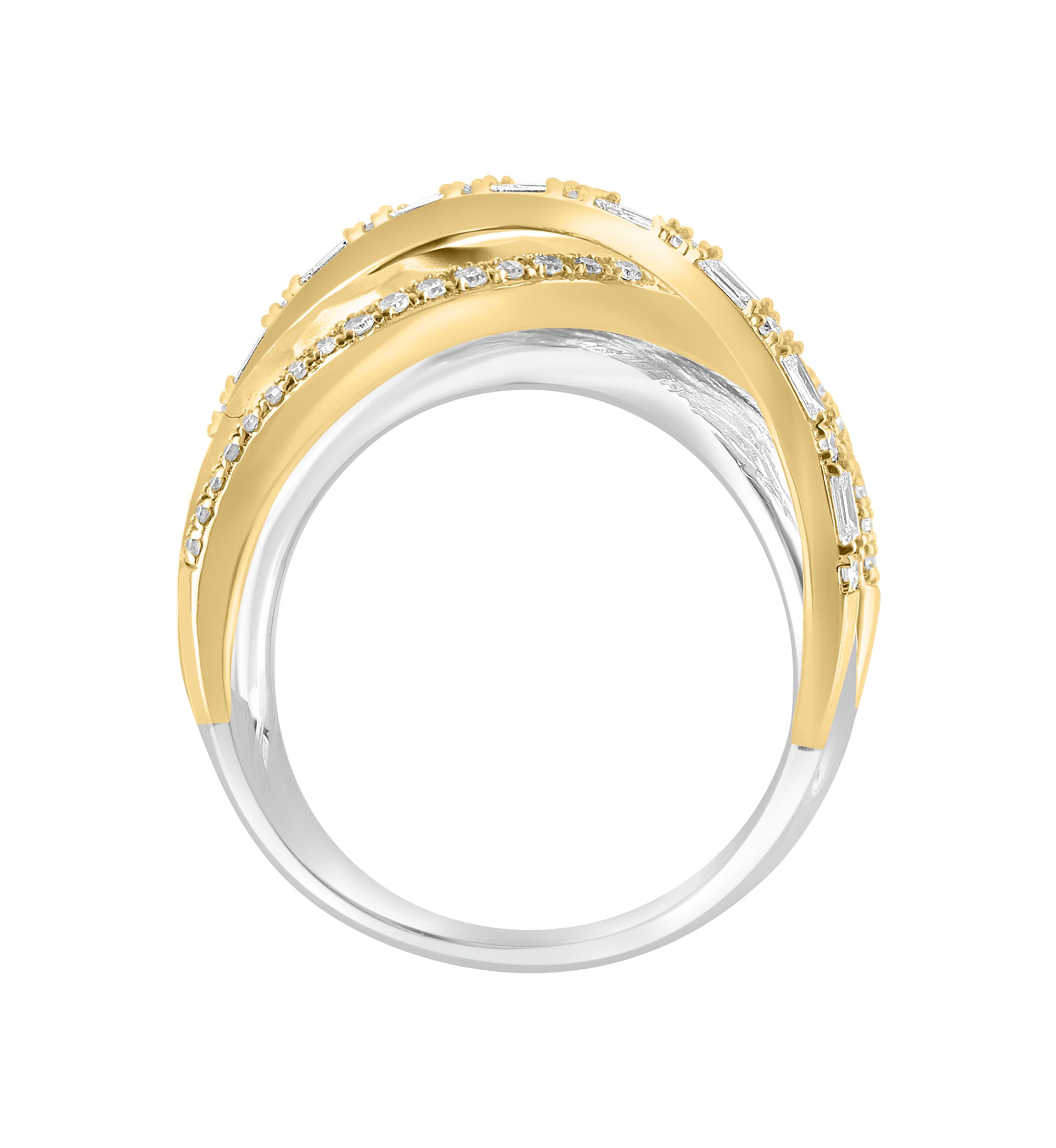 1/2 ct. t.w. Diamond Band Ring in 14K White and Yellow Gold