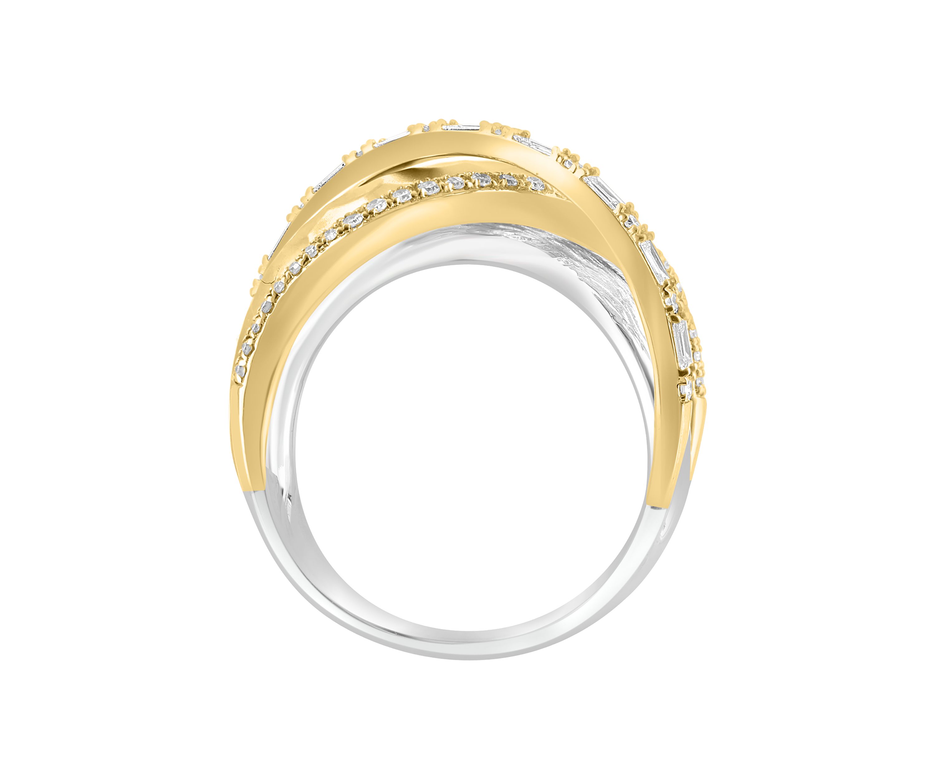 1/2 ct. t.w. Diamond Band Ring in 14K White and Yellow Gold