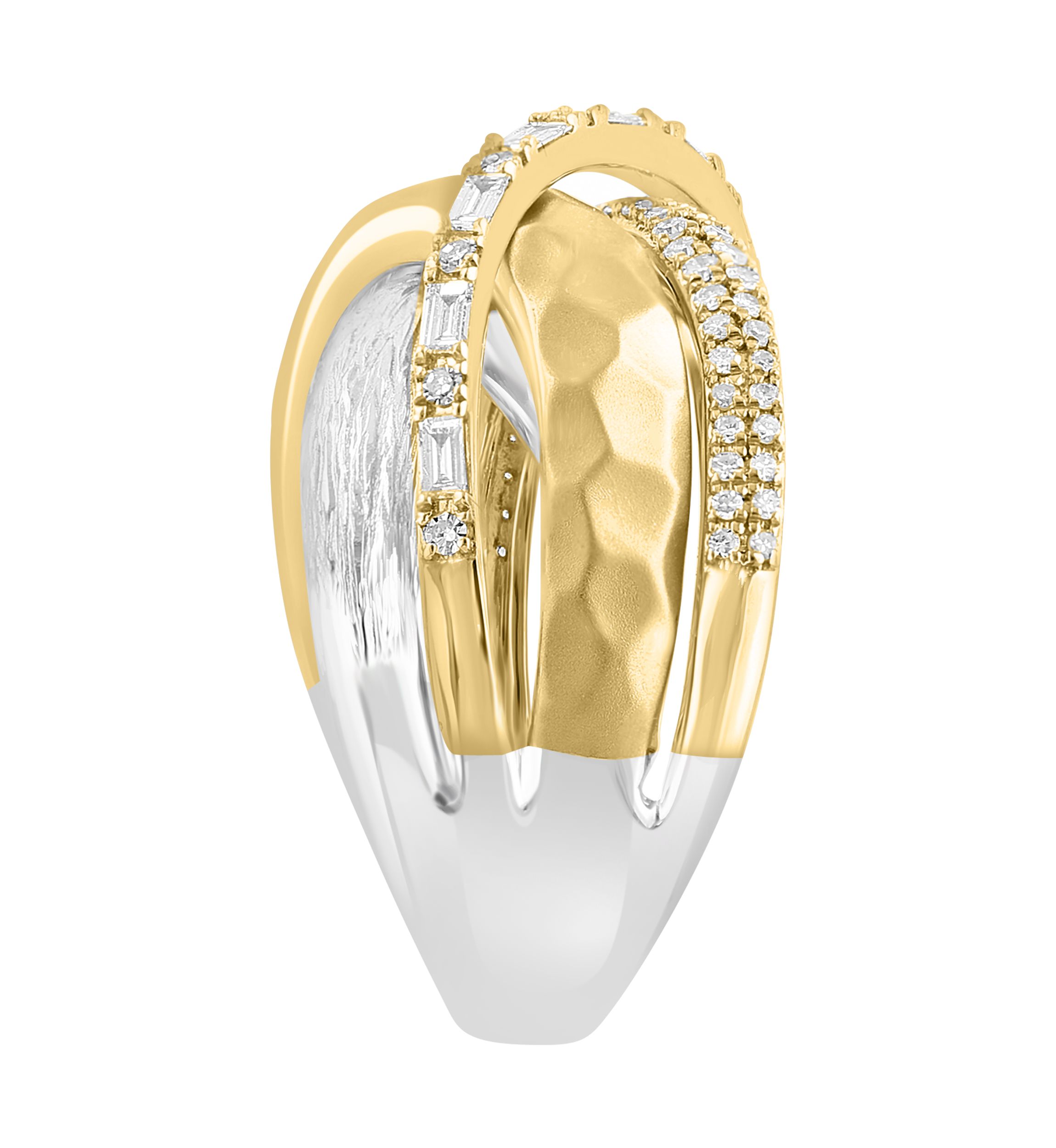 1/2 ct. t.w. Diamond Band Ring in 14K White and Yellow Gold