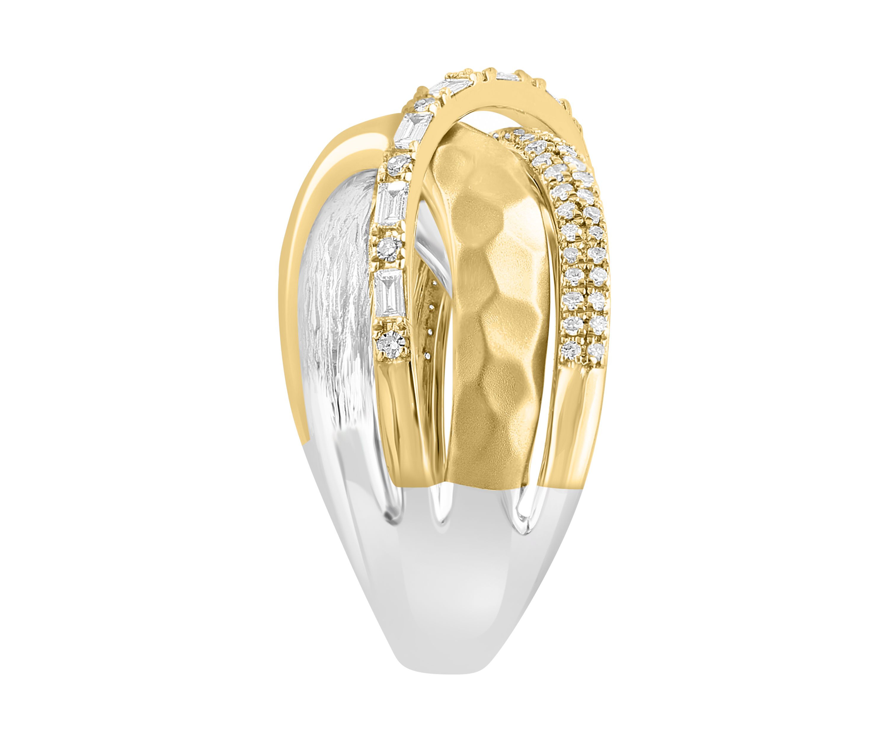 1/2 ct. t.w. Diamond Band Ring in 14K White and Yellow Gold