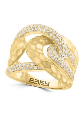 Effy 5/8 Ct. T.w. Diamond Band Ring In 14K Yellow Gold, 7 -  0191120786919