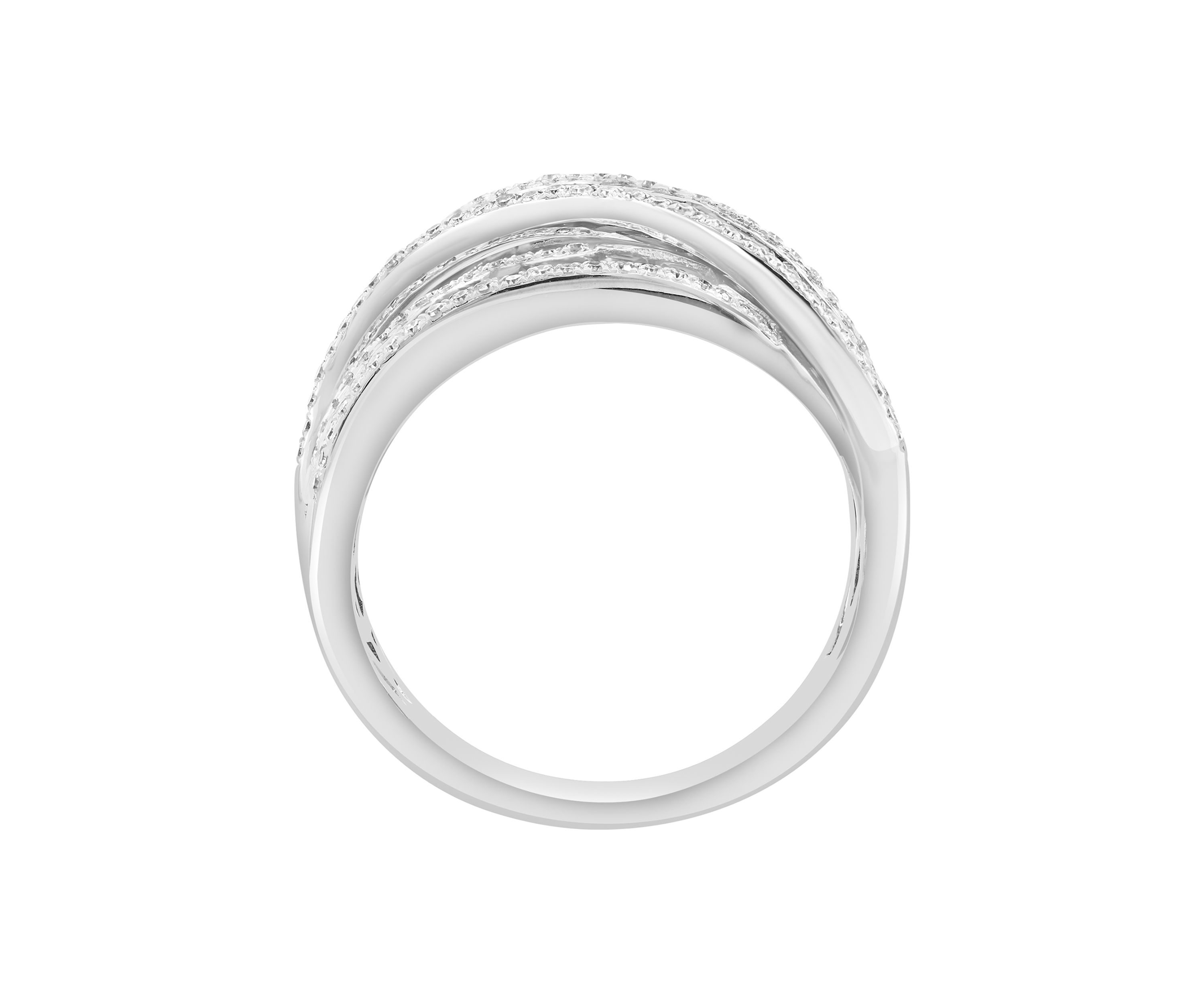 14K White Gold Diamond Sapphire Ring 