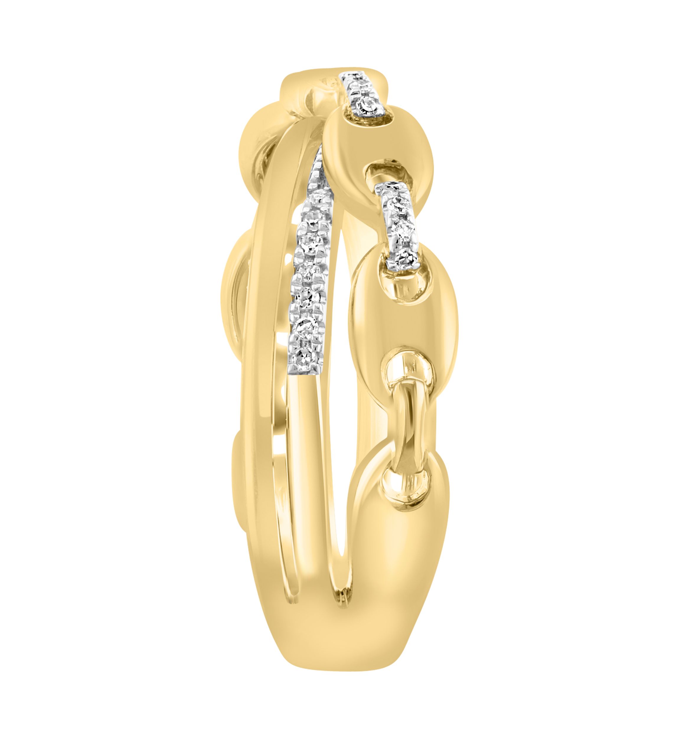 1/6 ct. t.w. Diamond Crossover Ring in Gold Over Silver