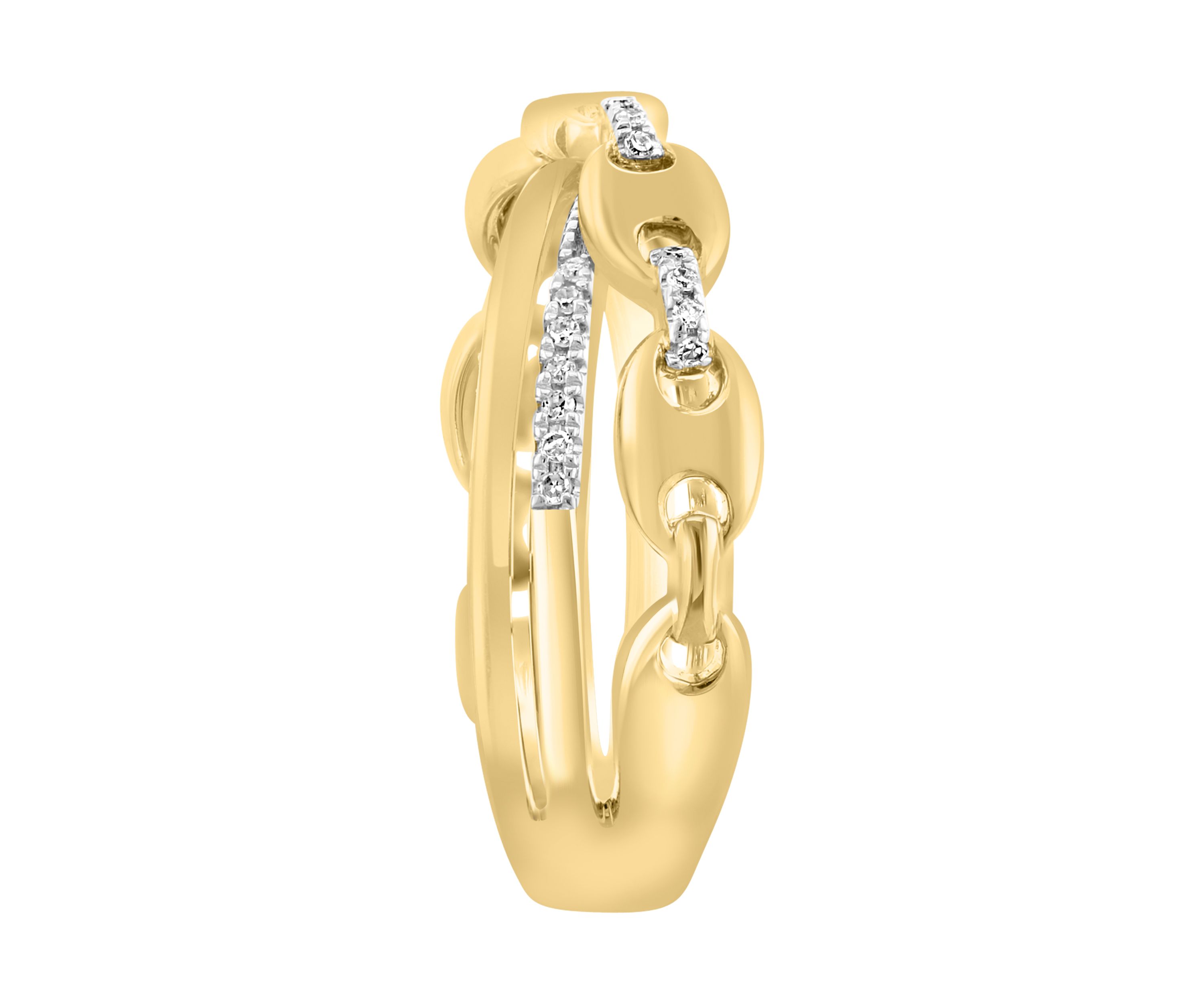 1/6 ct. t.w. Diamond Crossover Ring in Gold Over Silver