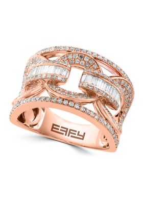 Effy 1 Ct. T.w. Diamond Ring In 14K Rose Gold