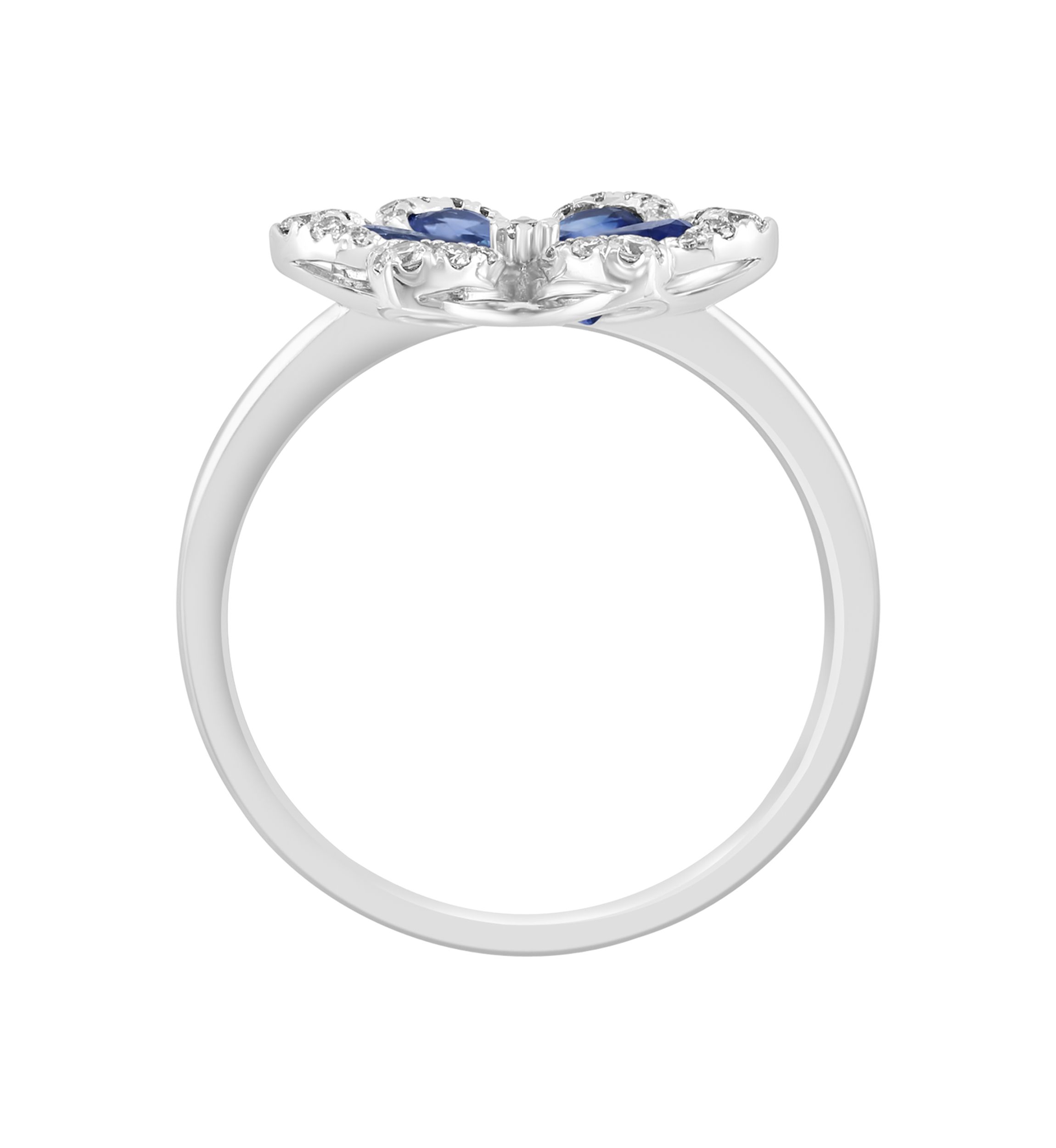 1/5 ct. t.w. Diamond and 1.71 ct. t.w. Sapphire Ring in  14K White Gold 