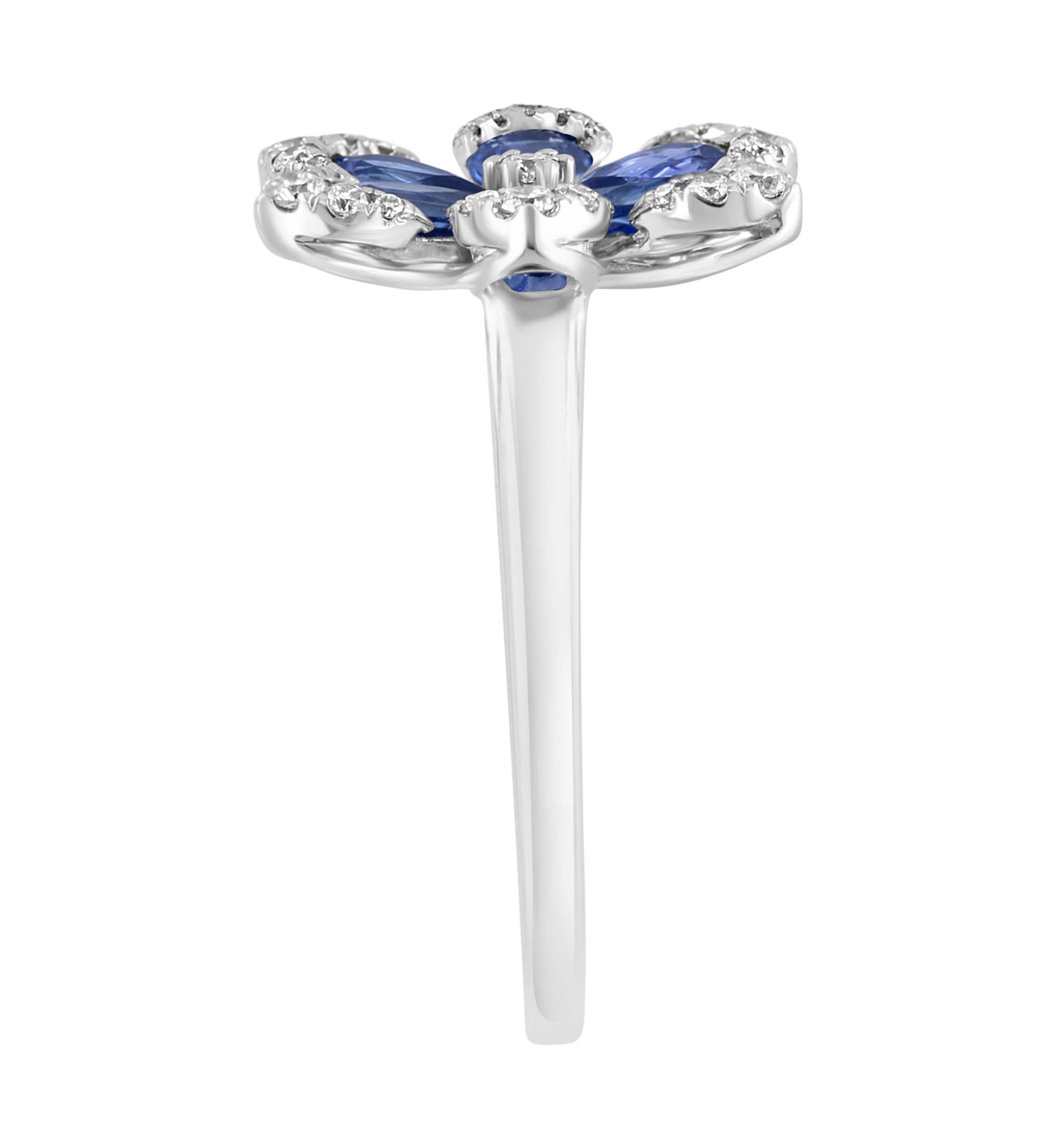 1/5 ct. t.w. Diamond and 1.71 ct. t.w. Sapphire Ring in  14K White Gold 